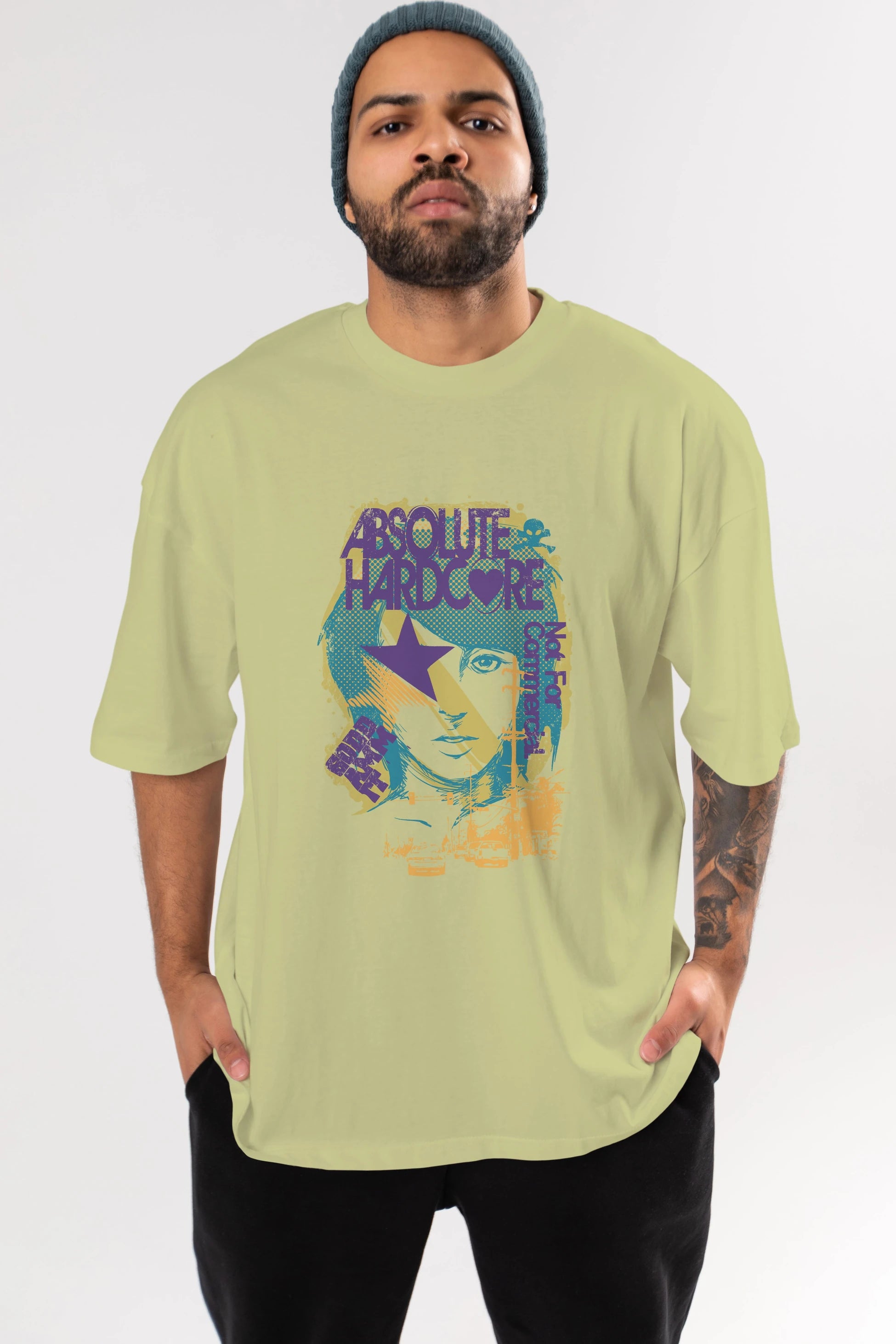 Absolute Hardcore Ön Baskılı Oversize t-shirt Erkek Kadın Unisex