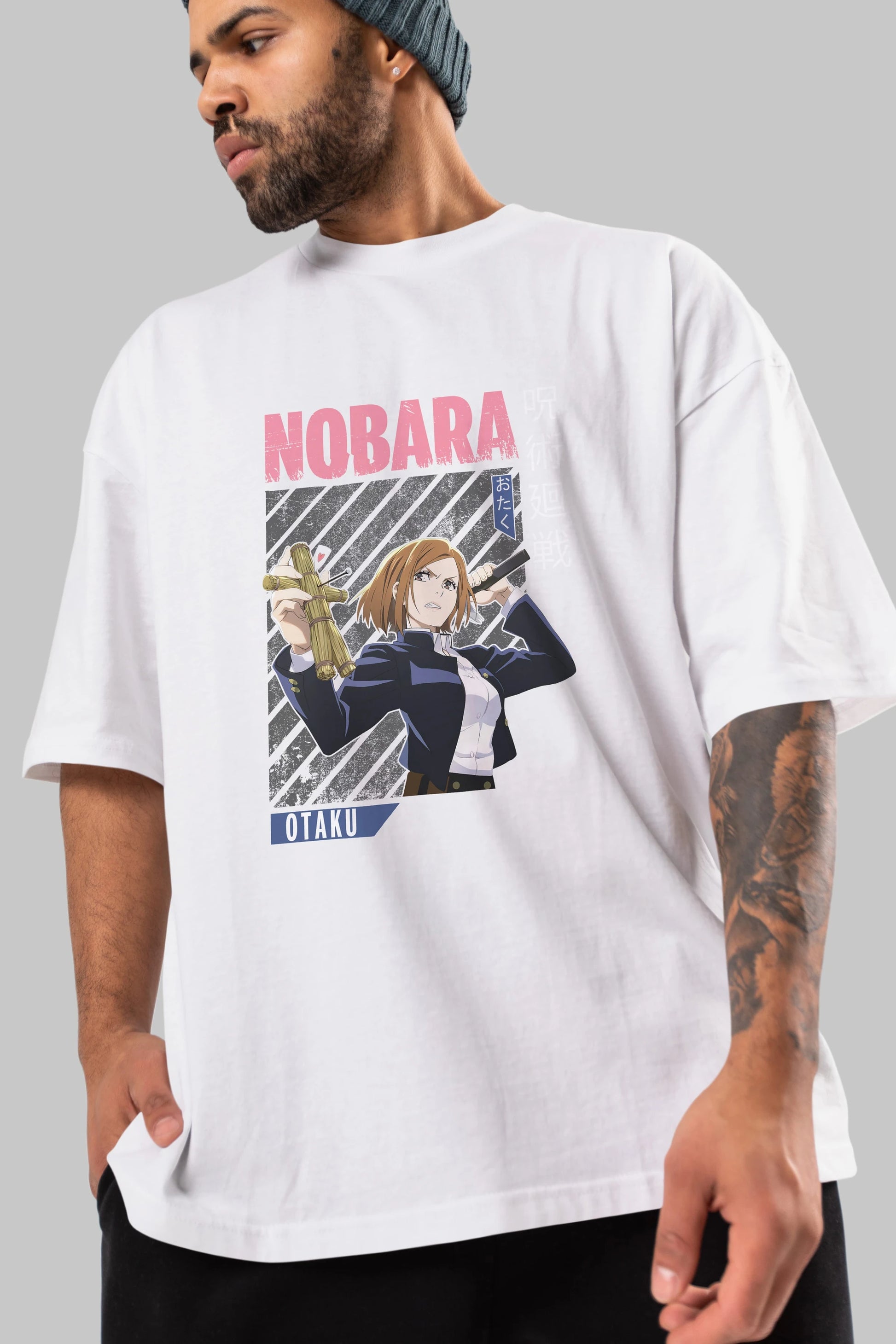 Nobara Kugisaki 6 Anime Ön Baskılı Oversize t-shirt %100 pamuk Erkek Kadın Unisex