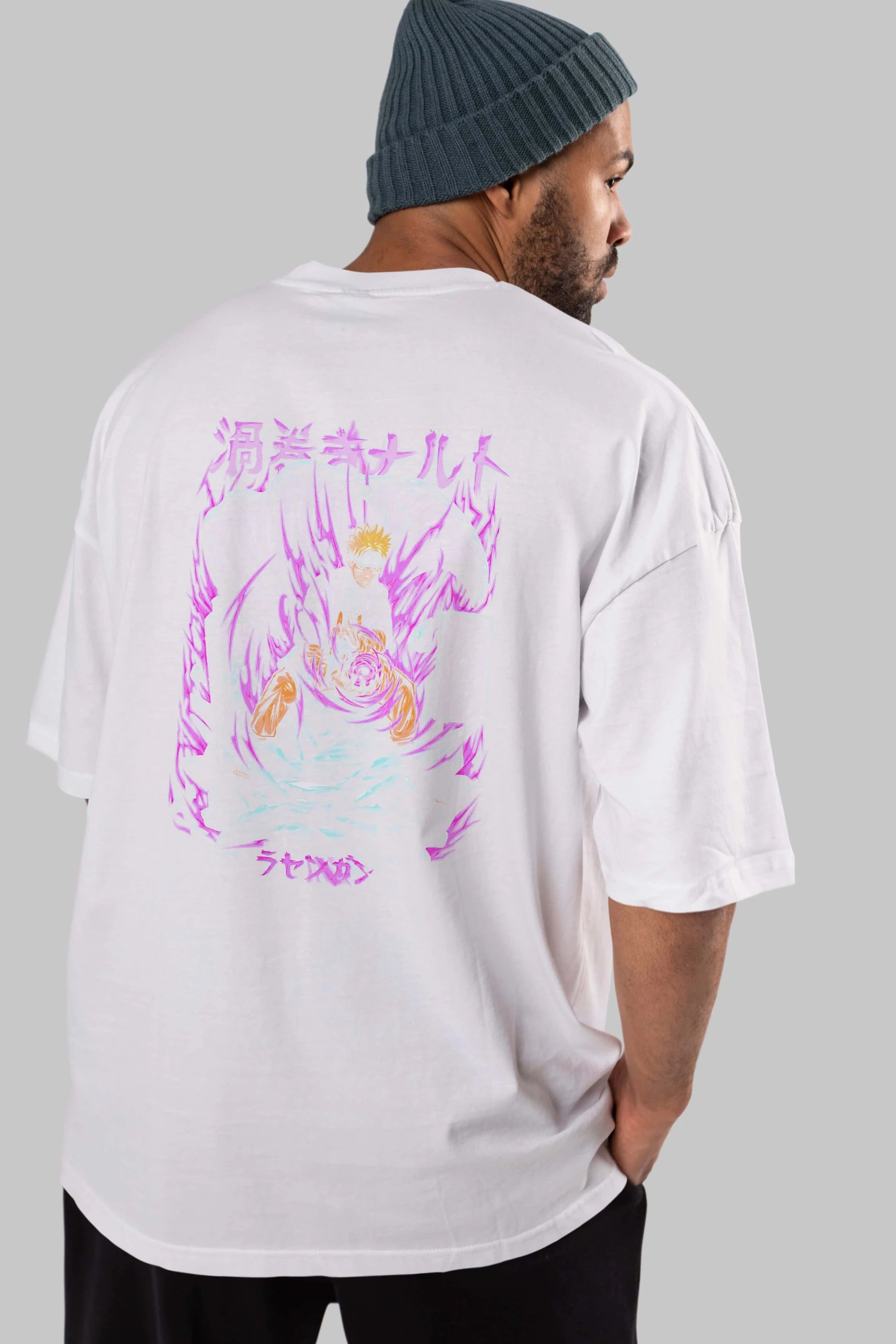 NARUTO Anime Arka Baskılı Oversize t-shirt Erkek Kadın Unisex