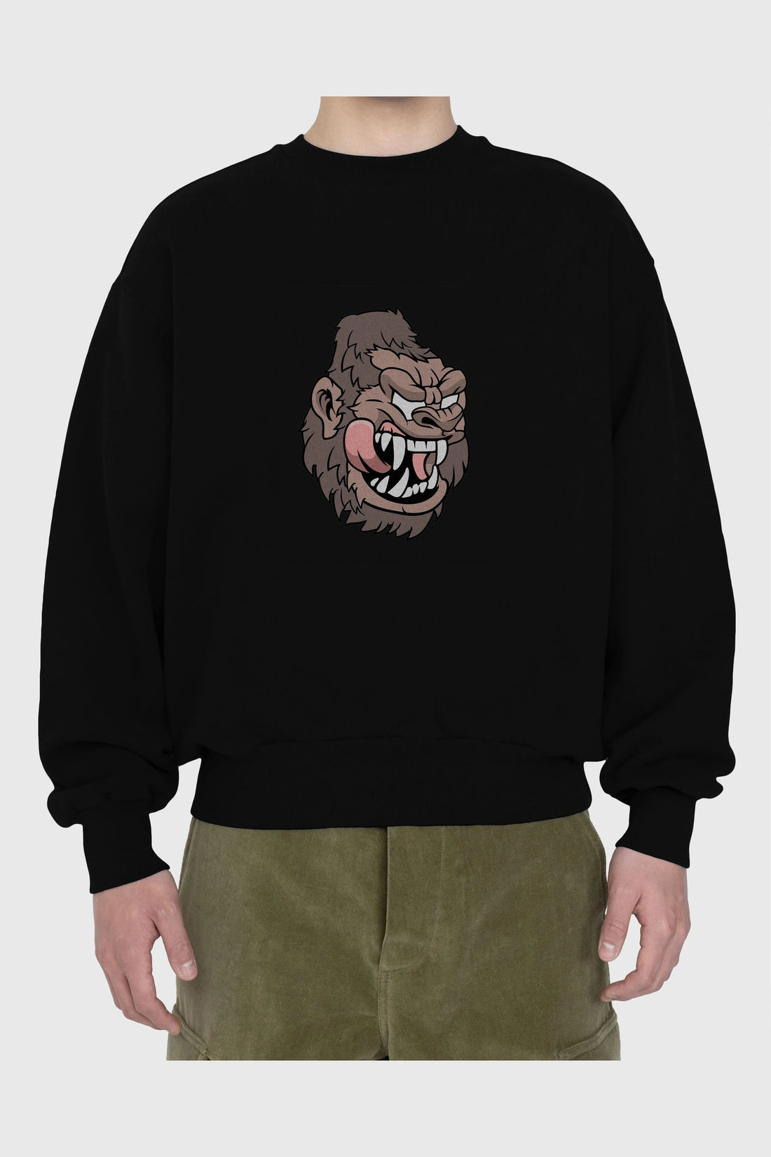 Big Gorilla Ön Baskılı Oversize Sweatshirt Erkek Kadın Unisex