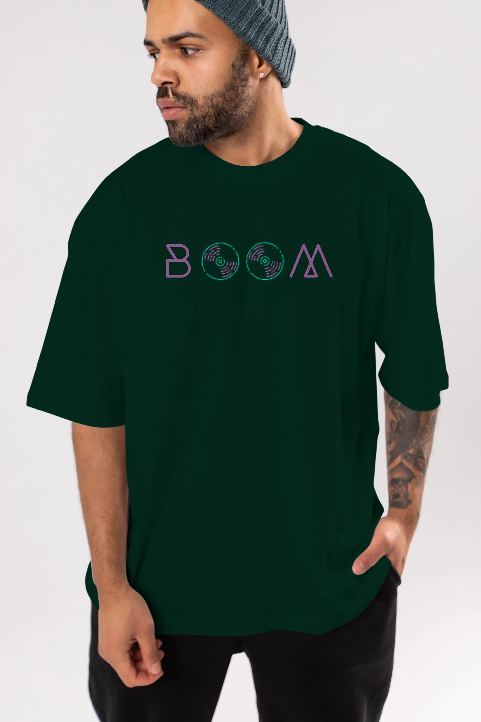 Boom 2 Ön Baskılı Oversize t-shirt Erkek Kadın Unisex