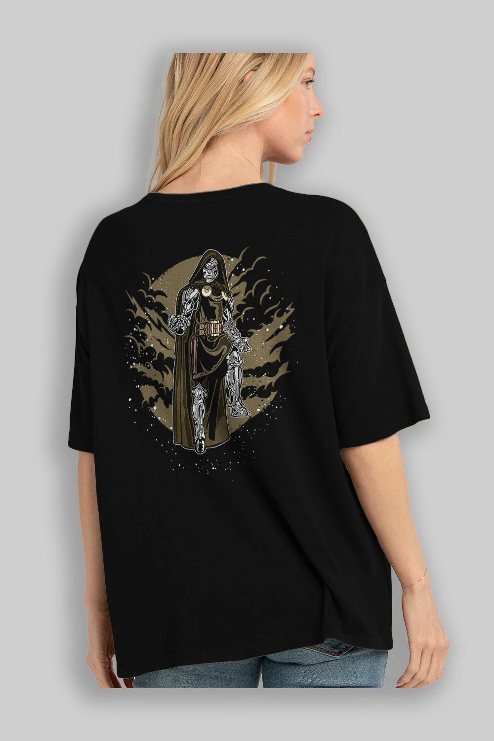 DOCTER DOOM Arka Baskılı Oversize t-shirt Erkek Kadın Unisex %100 Pamuk
