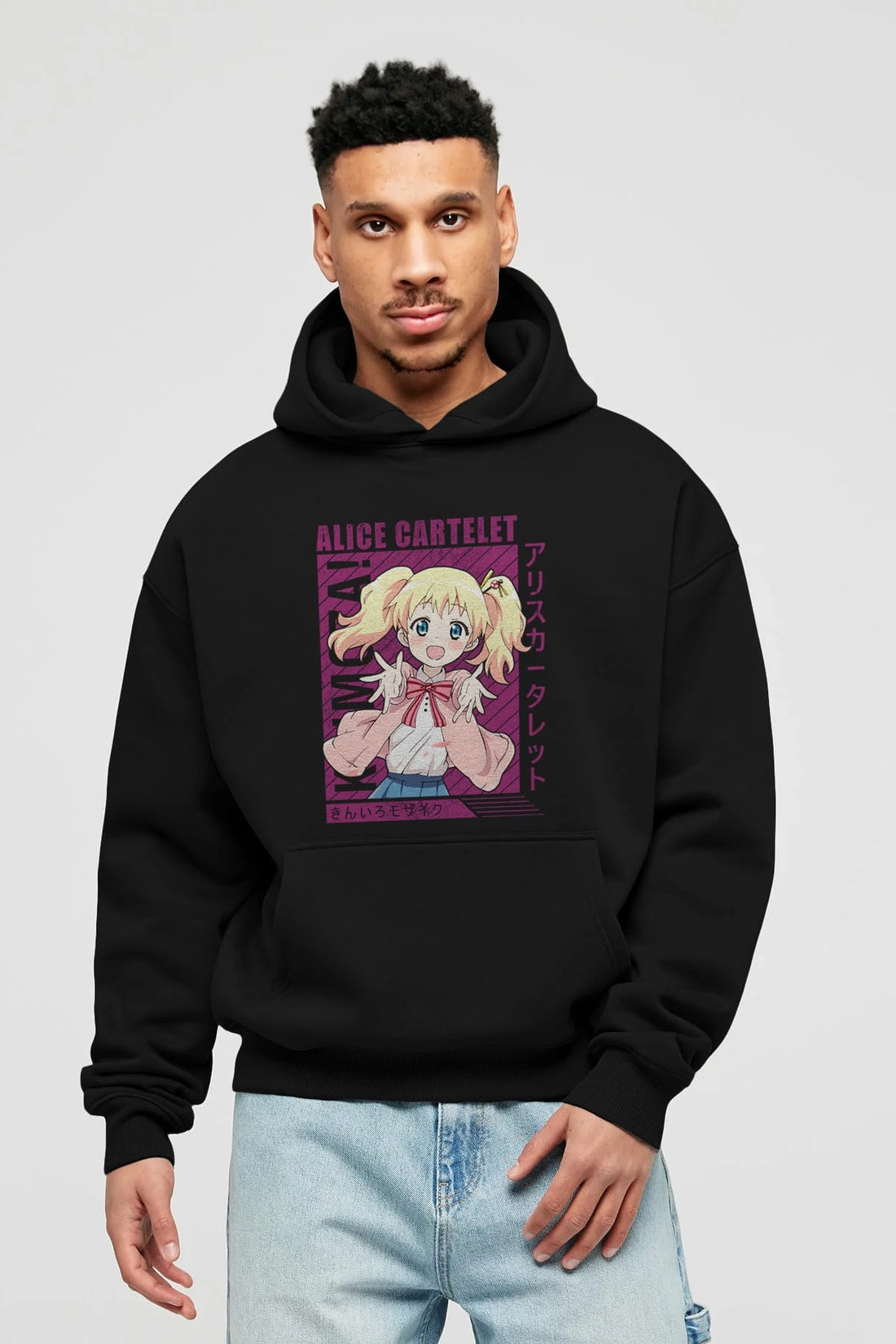 Alice Cartelet 12 Anime Ön Baskılı Hoodie Oversize Kapüşonlu Sweatshirt Erkek Kadın Unisex