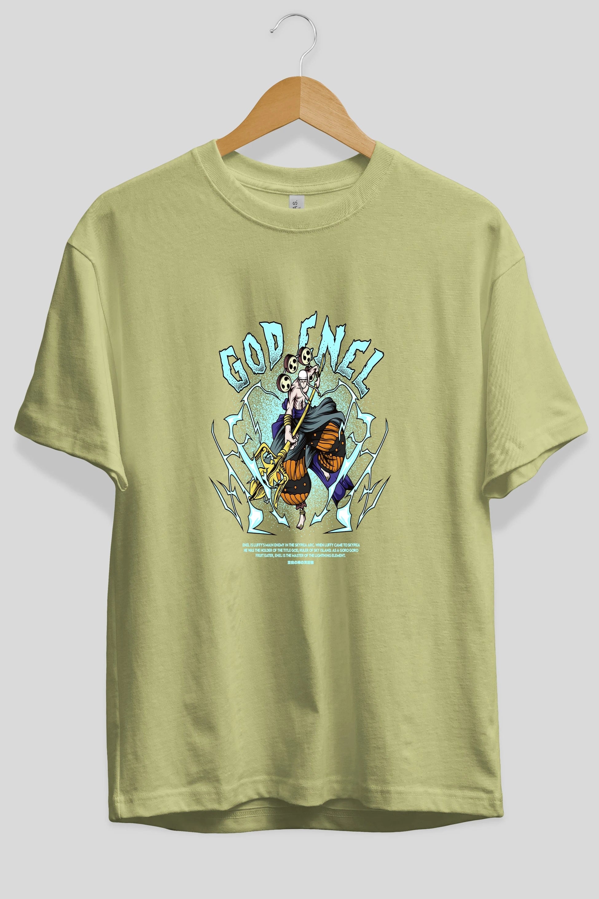 Eneru Anime Ön Baskılı Oversize t-shirt %100 pamuk Erkek Kadın Unisex