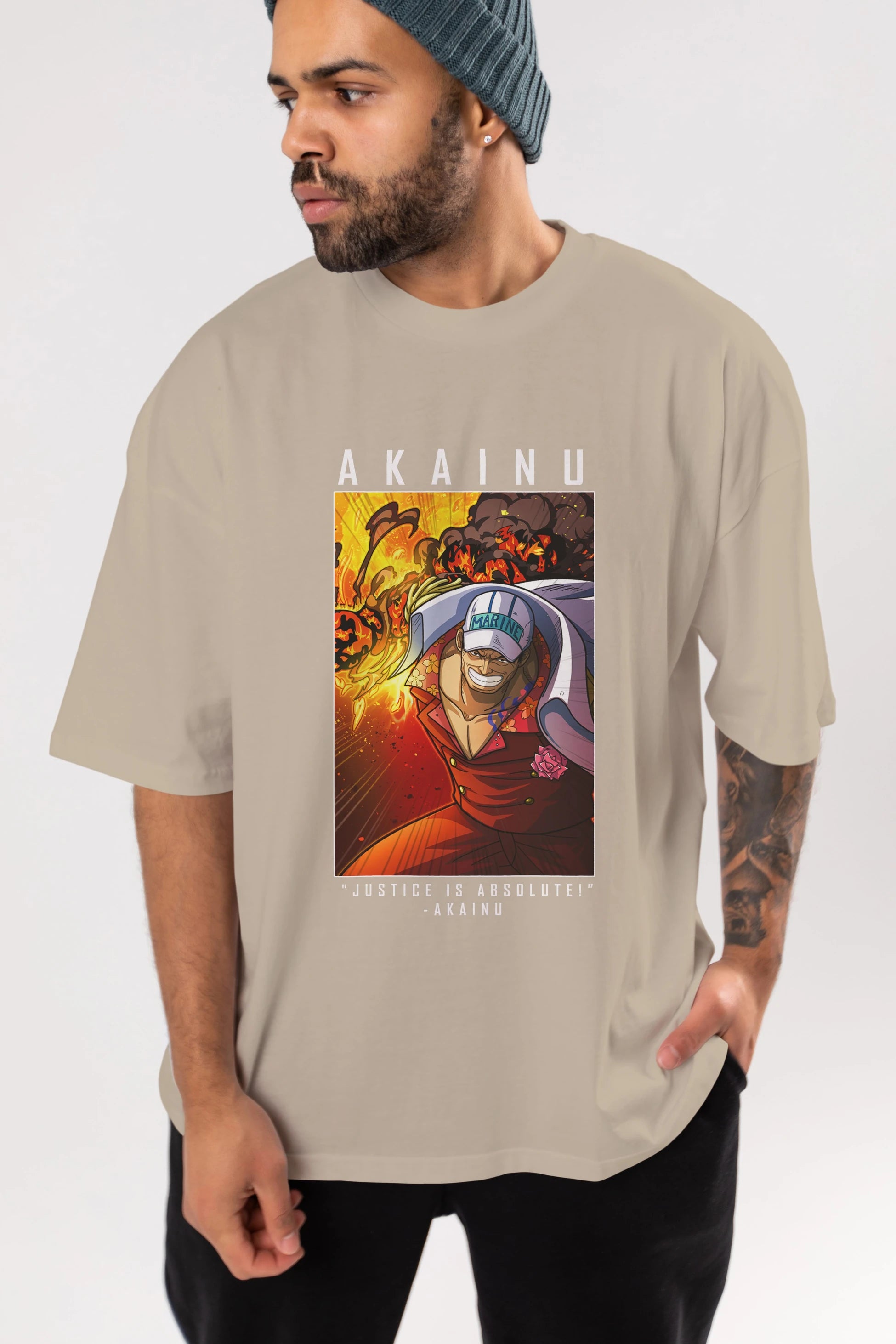 Sakazuki Anime Ön Baskılı Oversize t-shirt Erkek Kadın Unisex