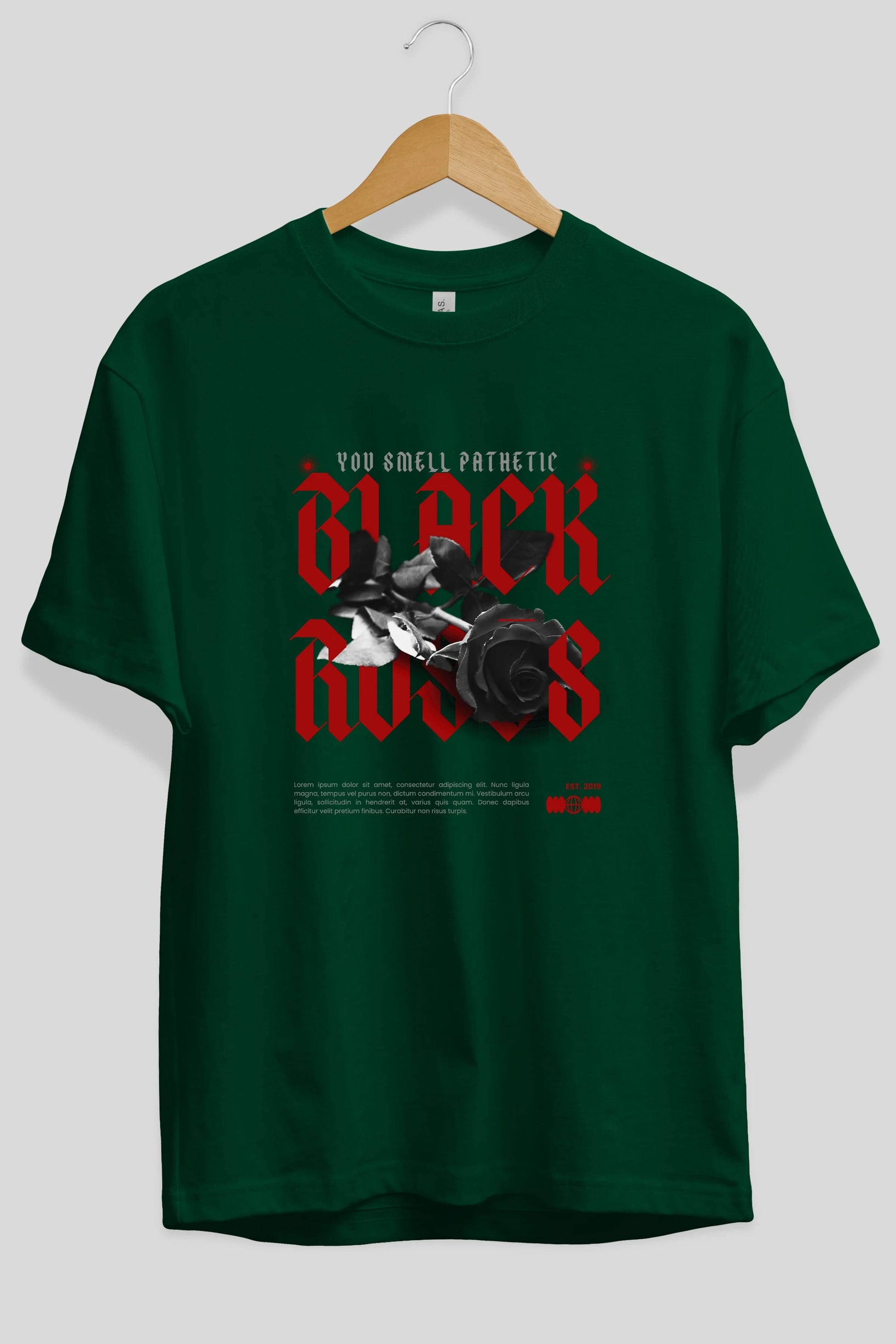 Black Roses Ön Baskılı Oversize t-shirt Erkek Kadın Unisex