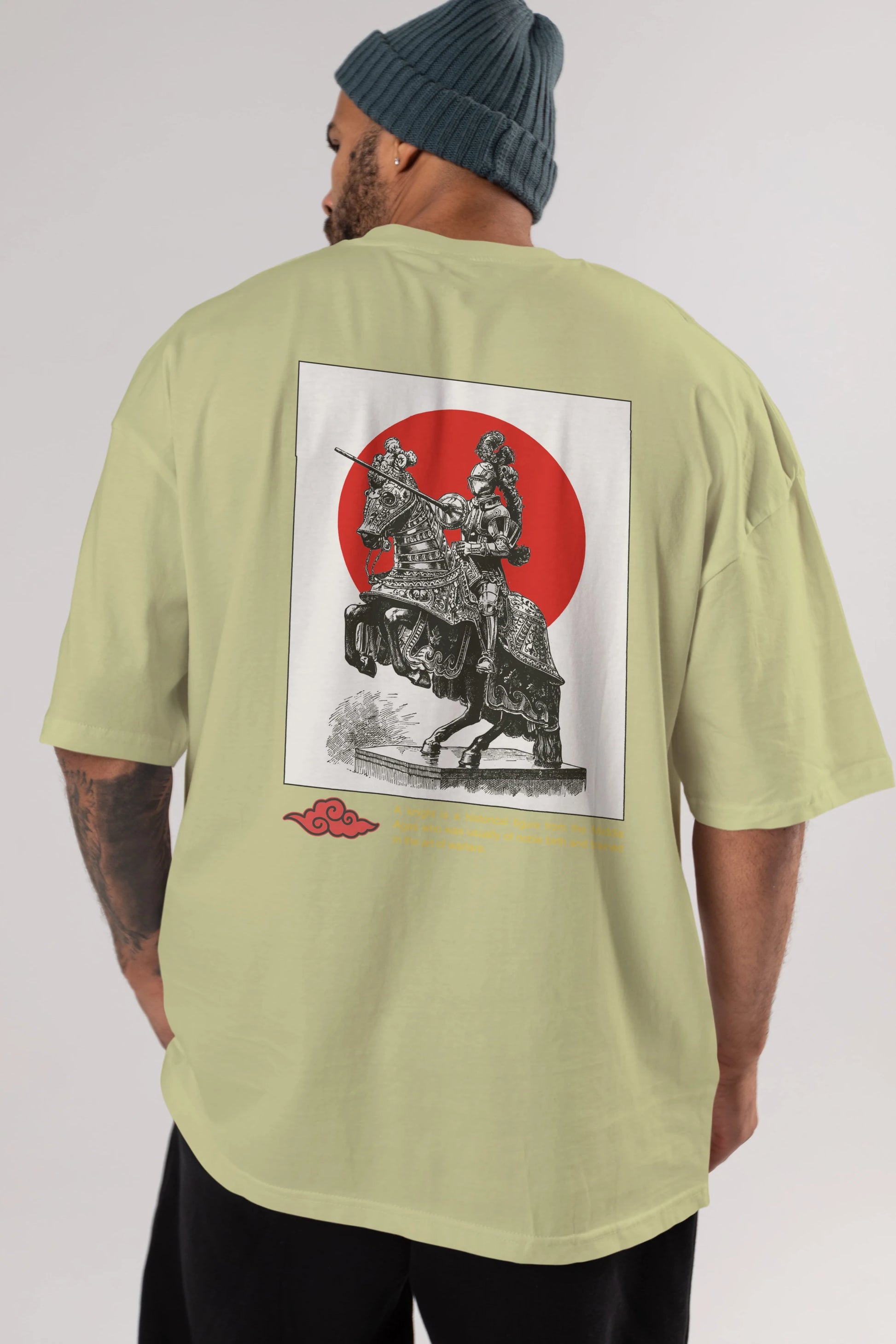 Japan Streetwear 2 Arka Baskılı Oversize t-shirt Erkek Kadın Unisex