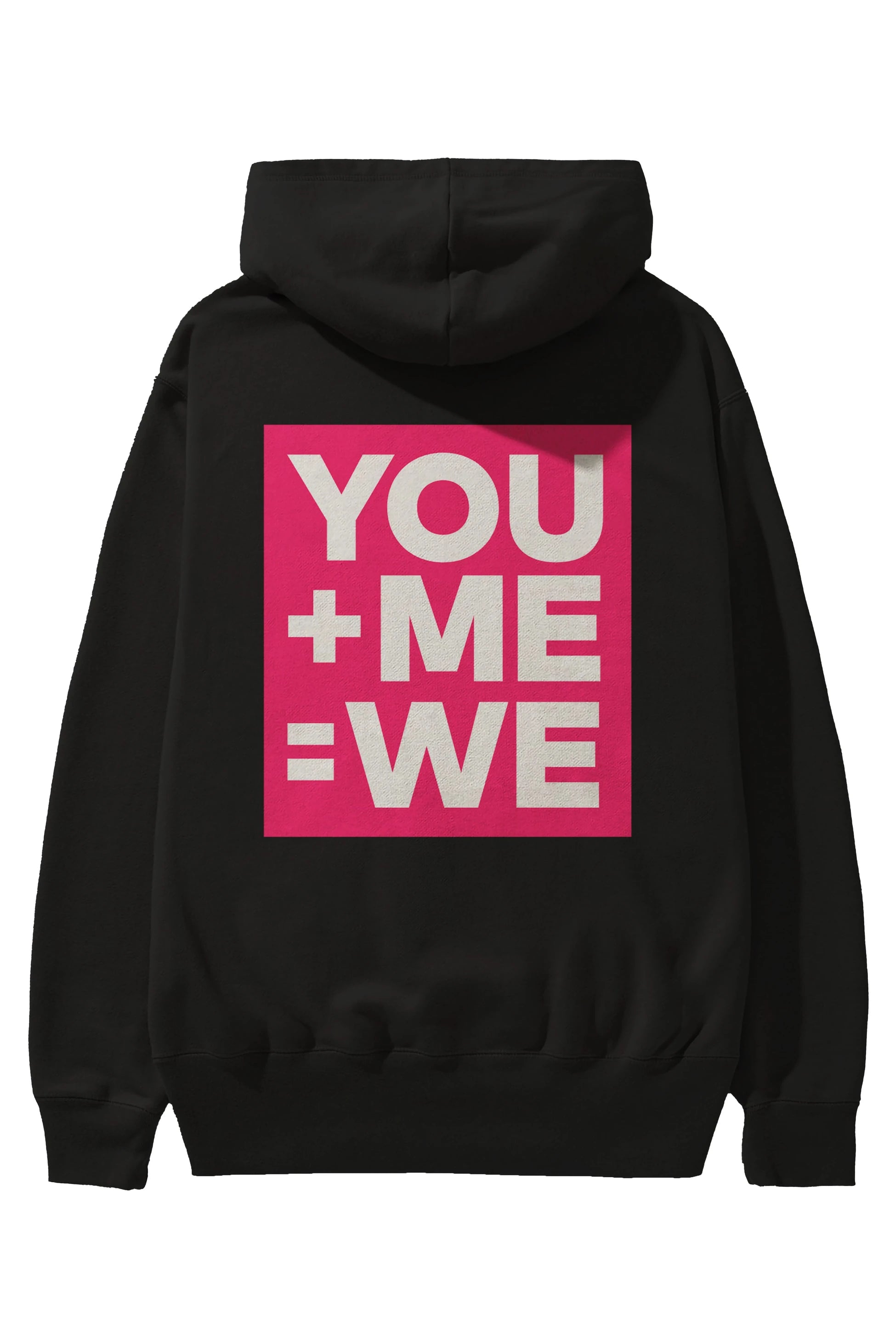 You Me We Yazılı Arka Baskılı Oversize Hoodie Kapüşonlu Sweatshirt Erkek Kadın Unisex