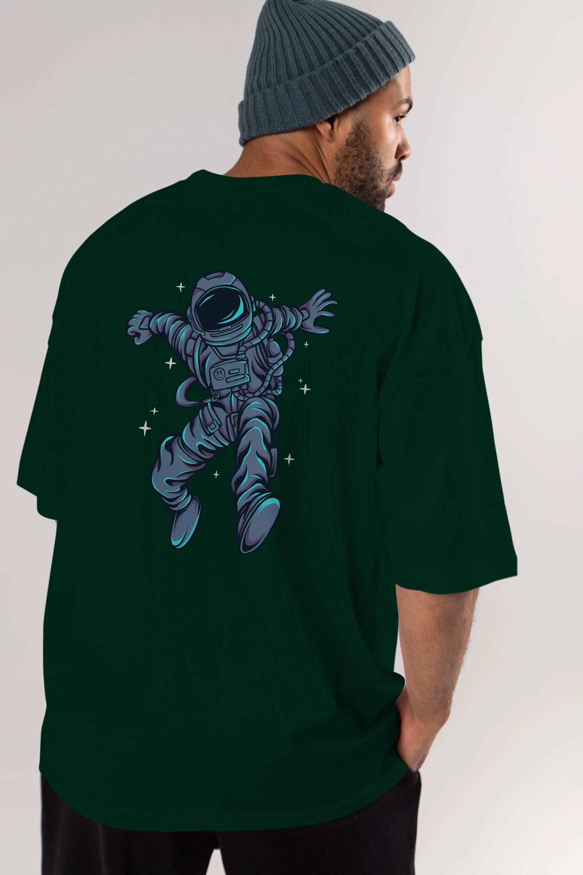 Astrostars tshirt Arka Baskılı Oversize t-shirt Erkek Kadın Unisex