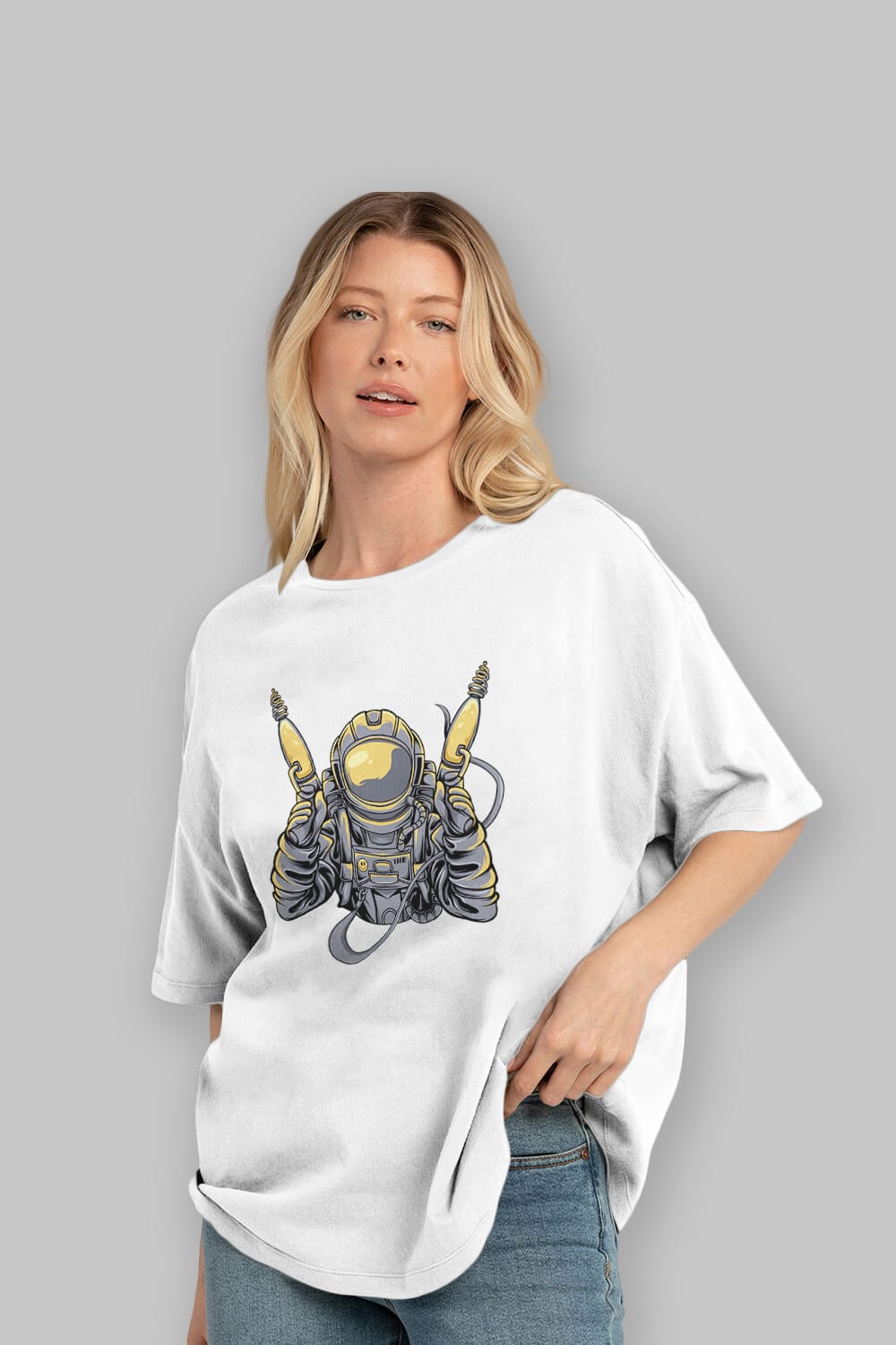 Alien Hunter Ön Baskılı Oversize t-shirt Erkek Kadın Unisex