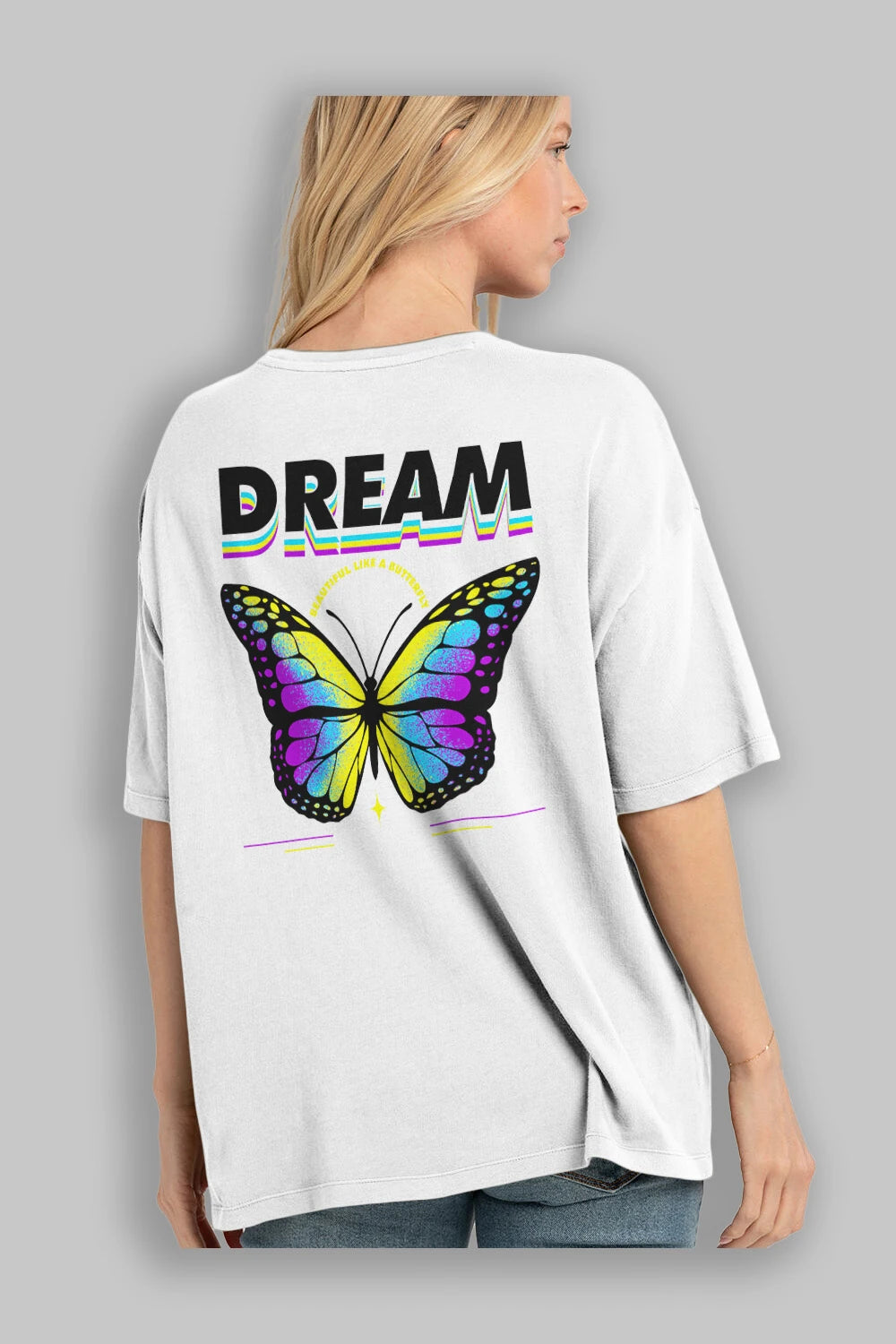 Dream Company Arka Baskılı Oversize t-shirt Erkek Kadın Unisex