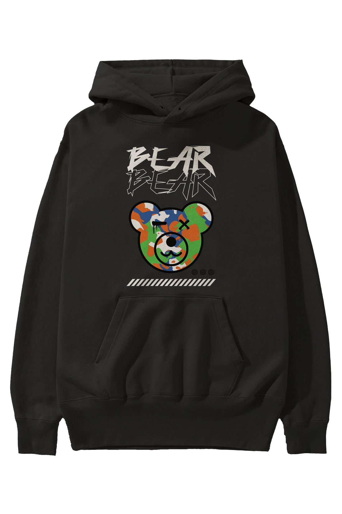 Bear Bear Ön Baskılı Hoodie Oversize Kapüşonlu Sweatshirt Erkek Kadın Unisex