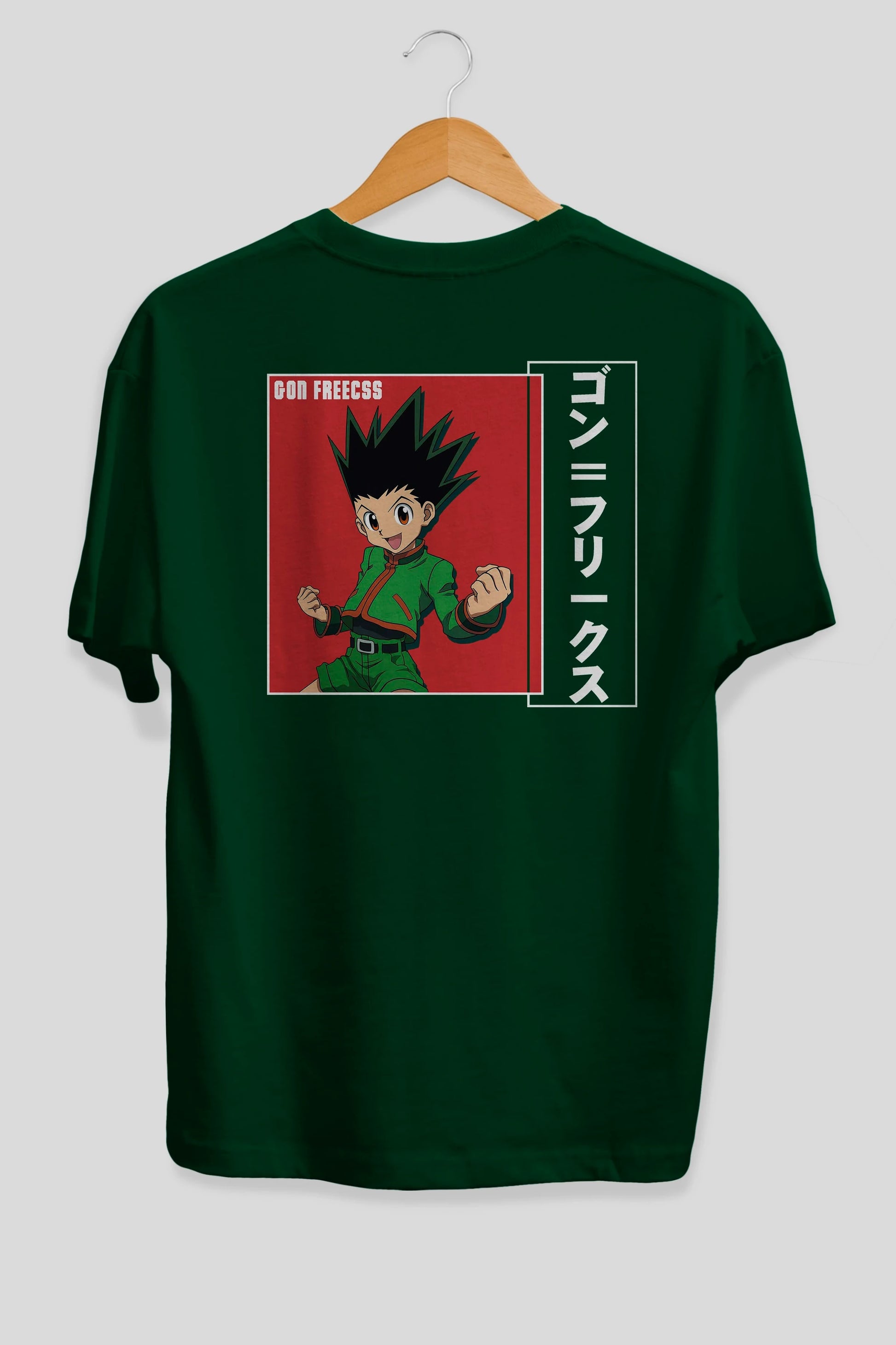 Gon Freecss HUNTER X HUNTER 5 Anime Arka Baskılı Oversize t-shirt Erkek Kadın Unisex