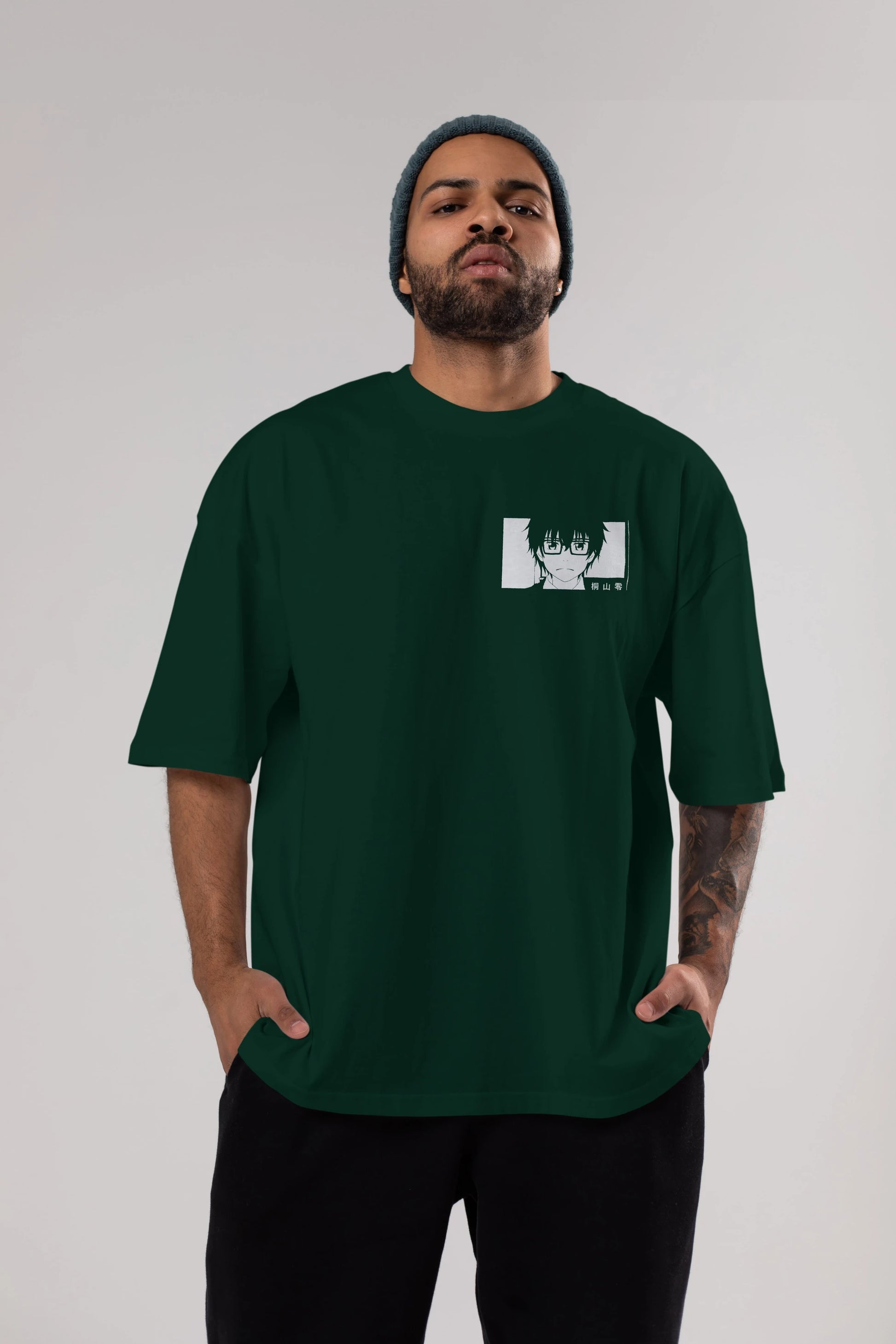 Rei Kiriyama 3 Ön Sol Baskılı Oversize t-shirt Erkek Kadın Unisex %100 Pamuk Bisiklet Yaka tişort
