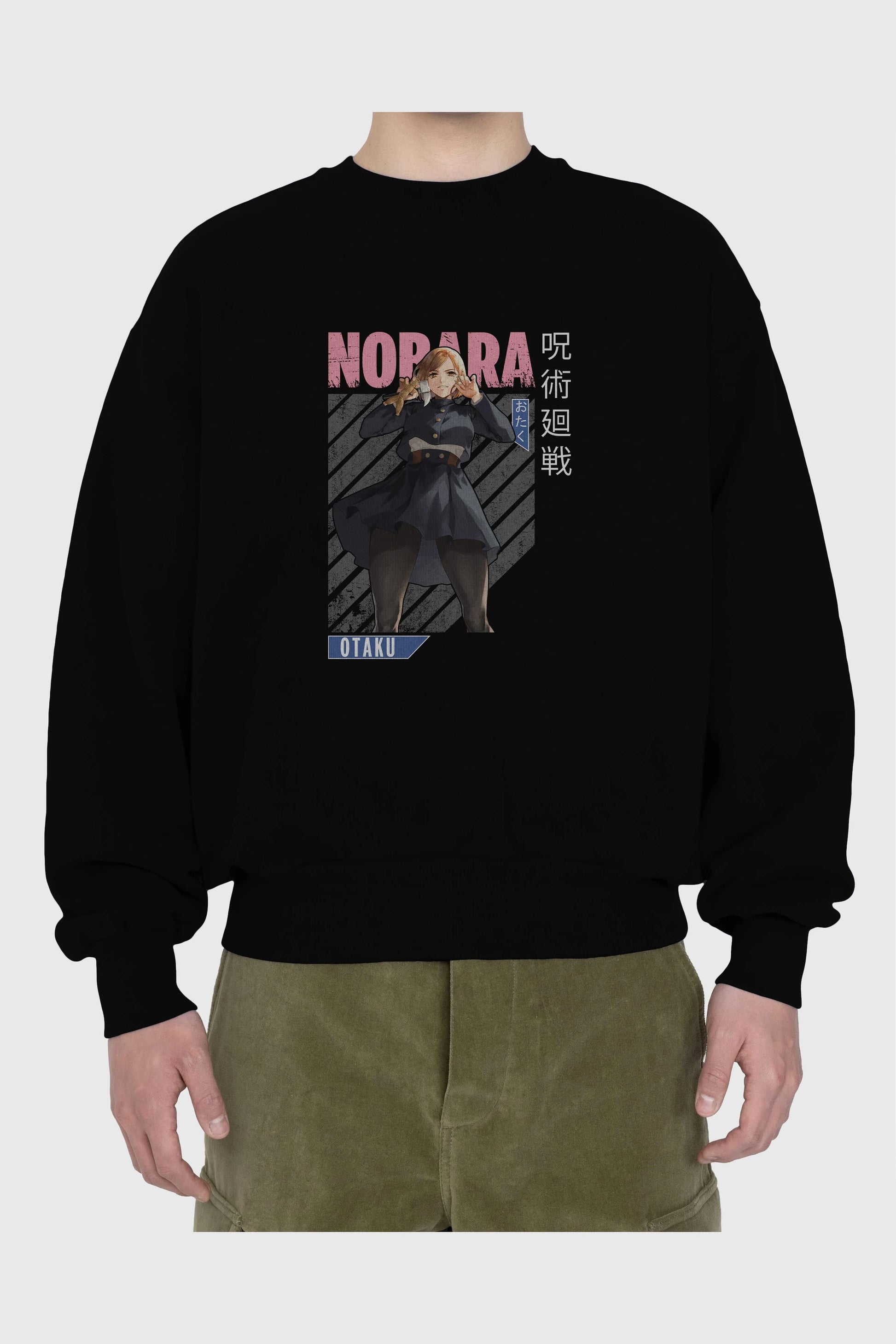 Nobara Kugisaki 4 Anime Ön Baskılı Oversize Sweatshirt Erkek Kadın Unisex