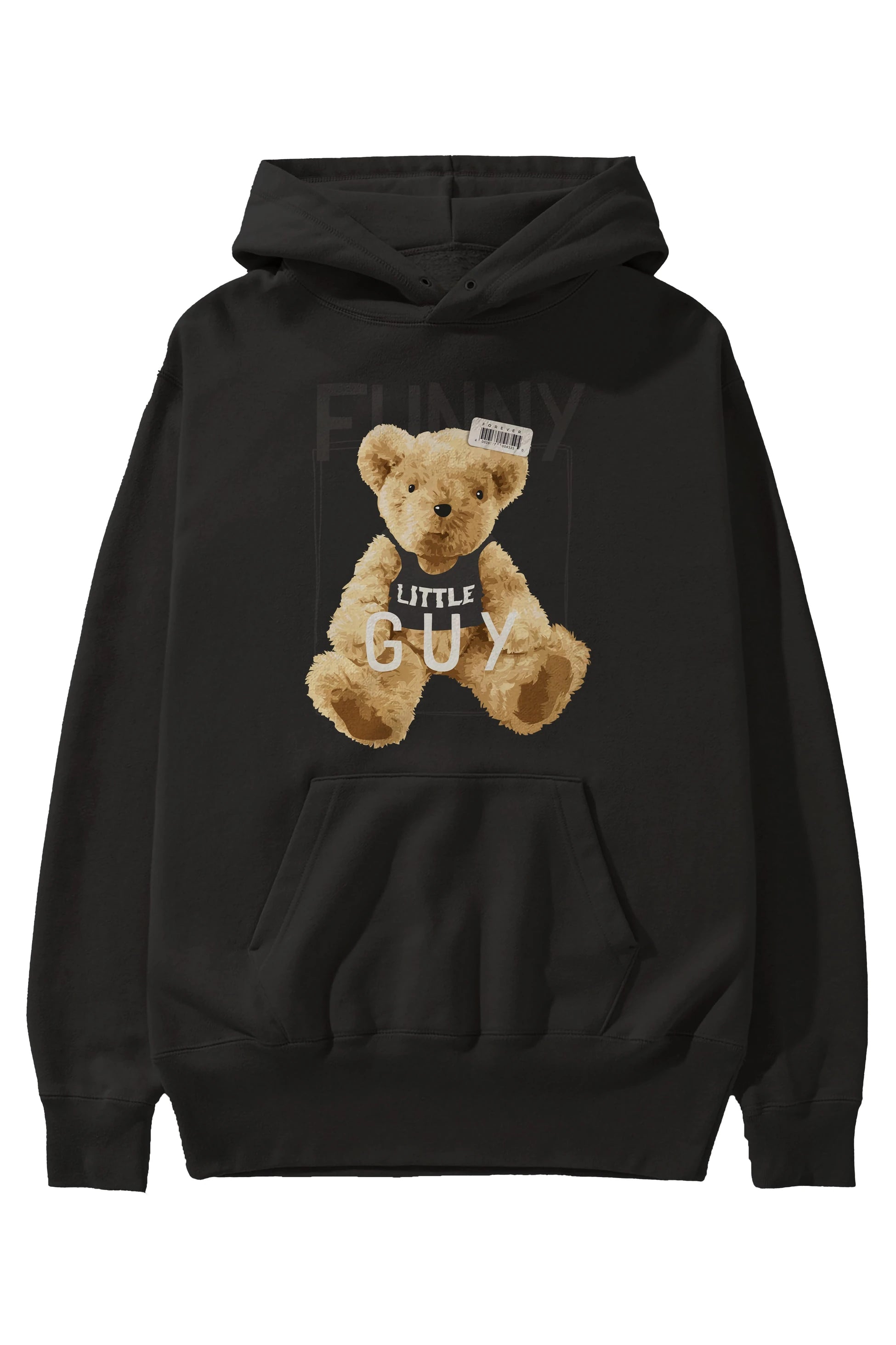 Teddy Bear Funny Ön Baskılı Hoodie Oversize Kapüşonlu Sweatshirt Erkek Kadın Unisex