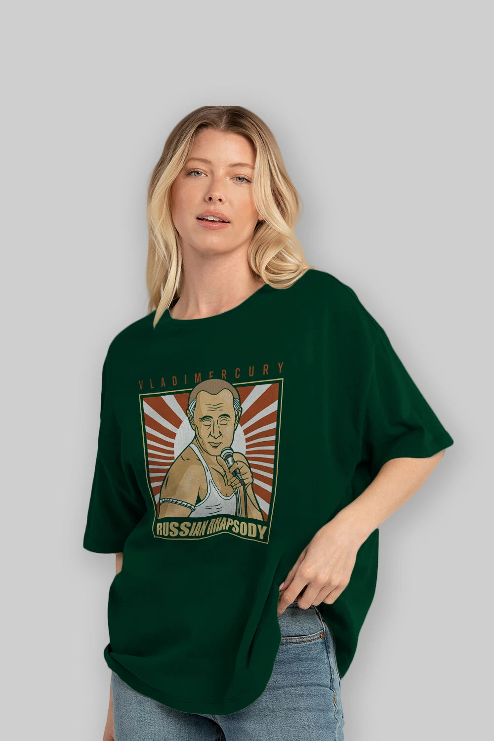 Freddy Puttin Ön Baskılı Oversize t-shirt Erkek Kadın Unisex %100 Pamuk tişort