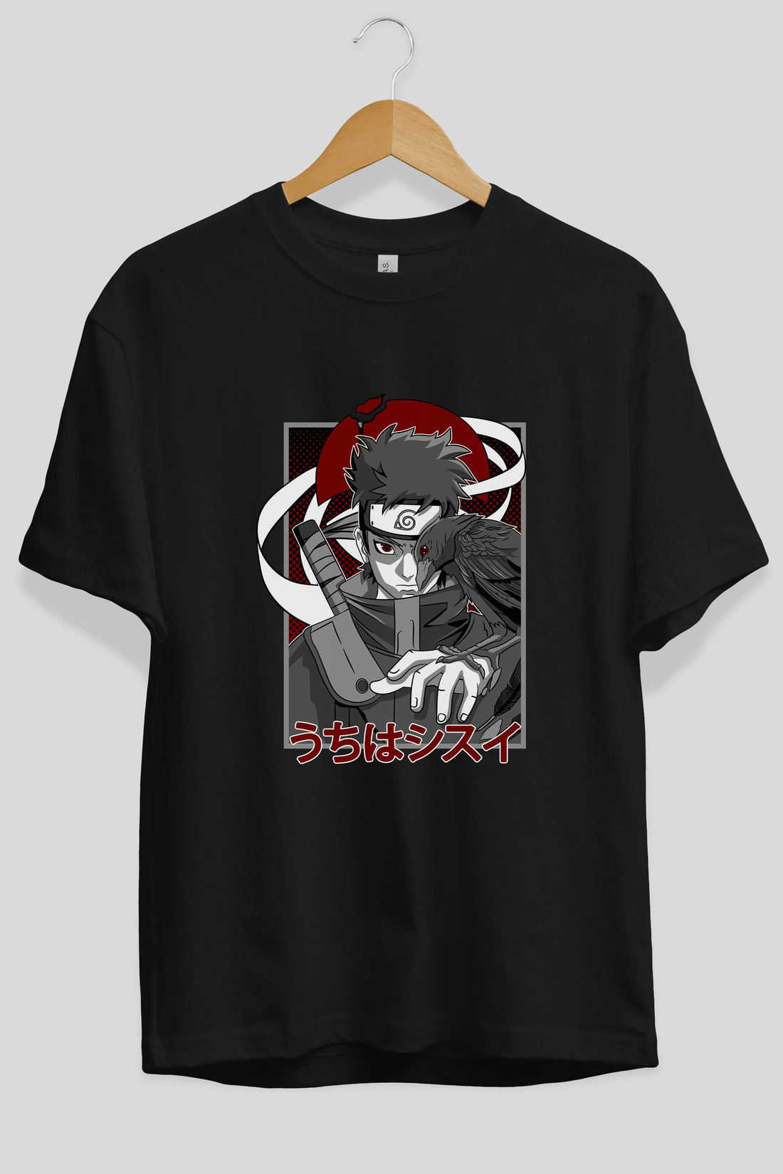 SHISUI UCHIHA NARUTO Anime Ön Baskılı Oversize t-shirt %100 pamuk Erkek Kadın Unisex