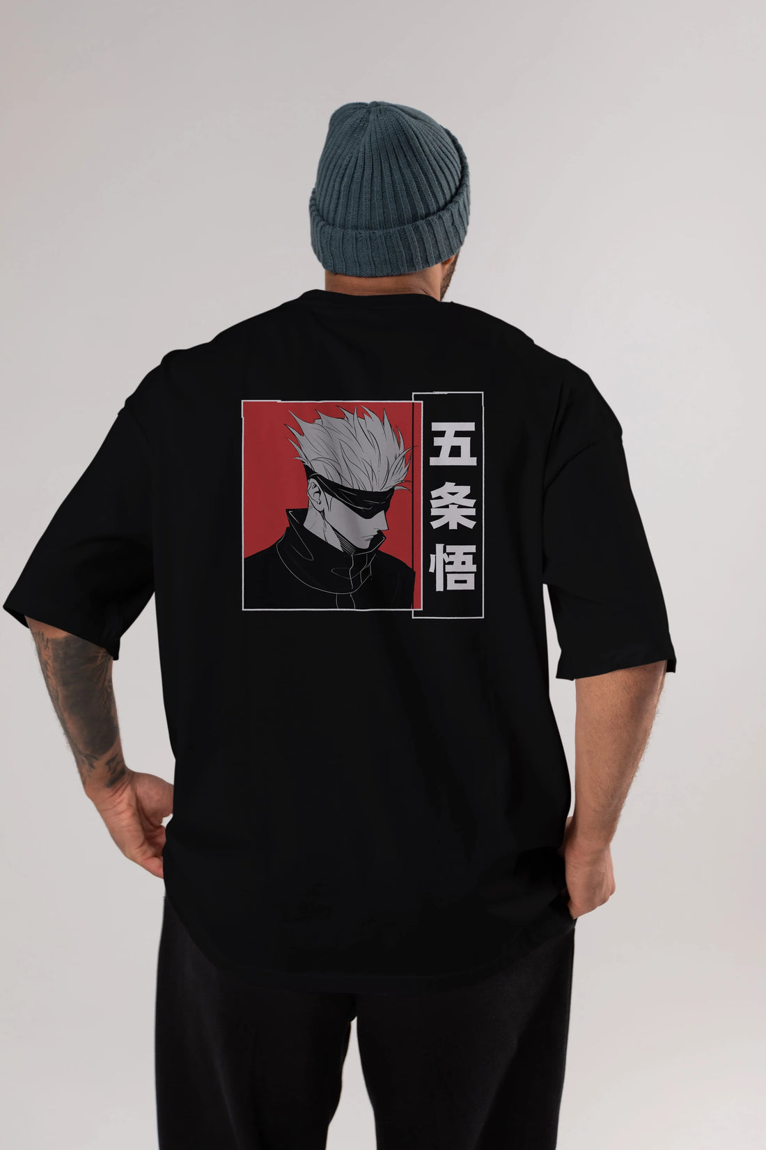 JUJUTSU KAISEN 2 Anime Arka Baskılı Oversize t-shirt Erkek Kadın Unisex