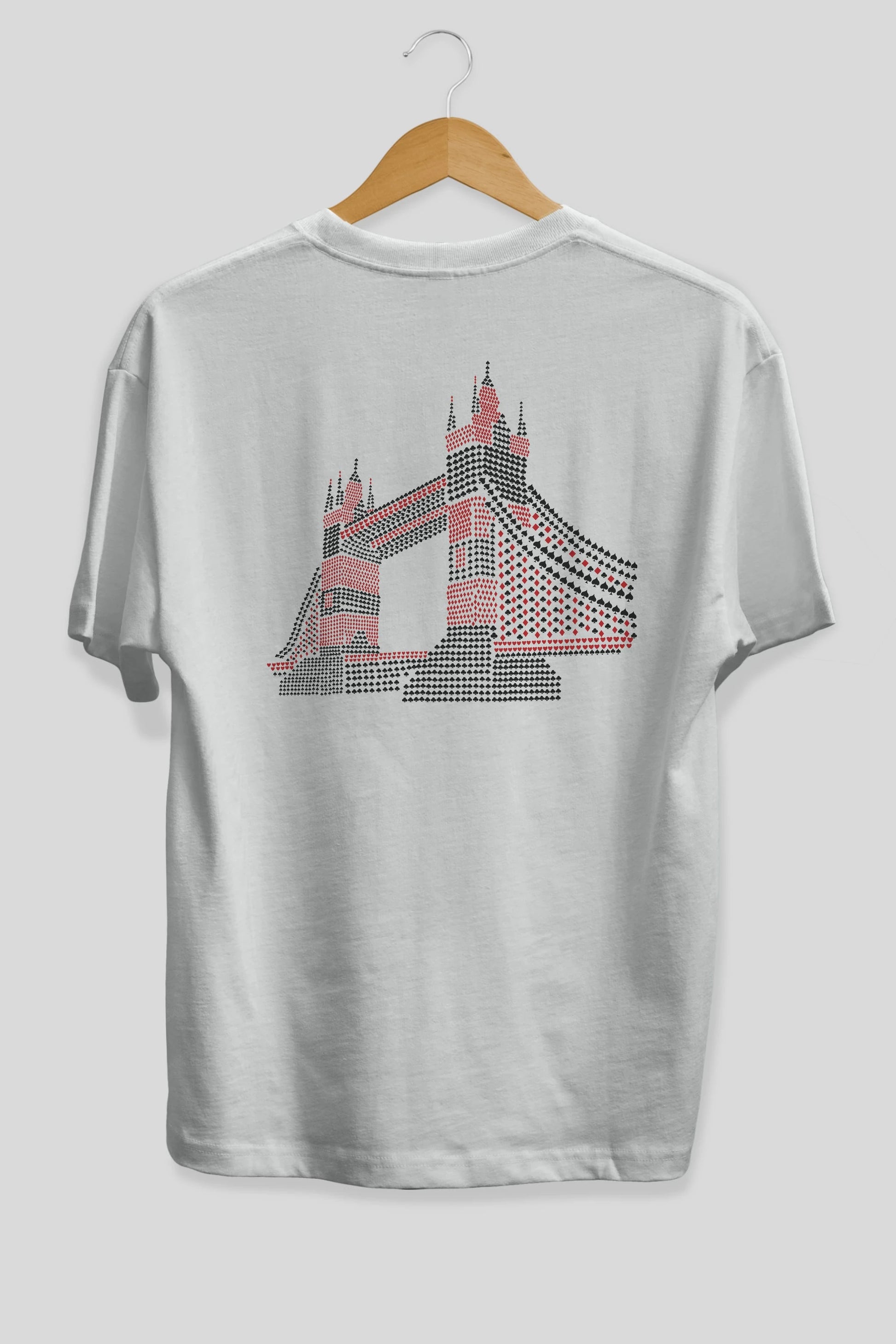 The Bridge Arka Baskılı Oversize t-shirt %100 pamuk Erkek Kadın Unisex