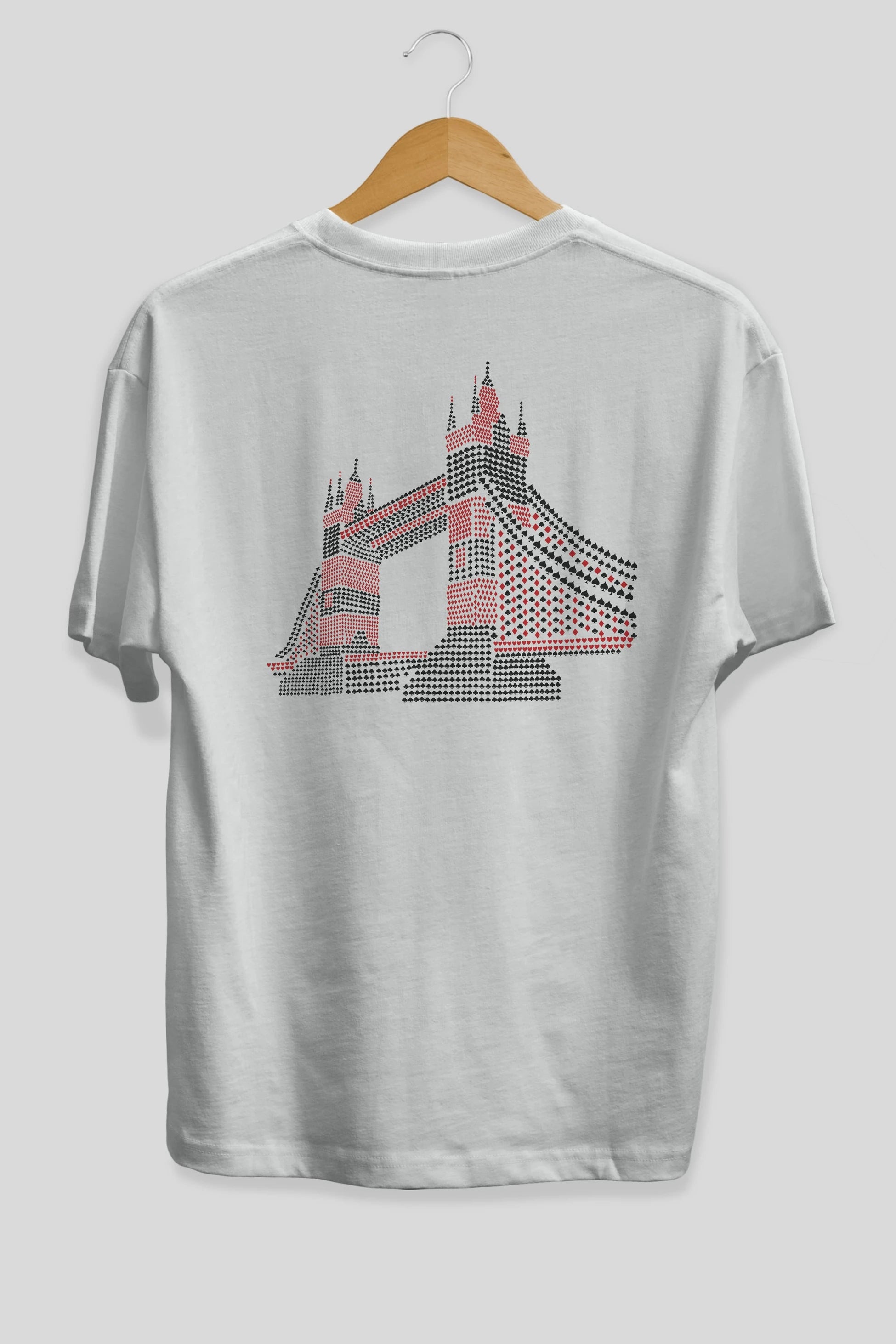 The Bridge Arka Baskılı Oversize t-shirt %100 pamuk Erkek Kadın Unisex
