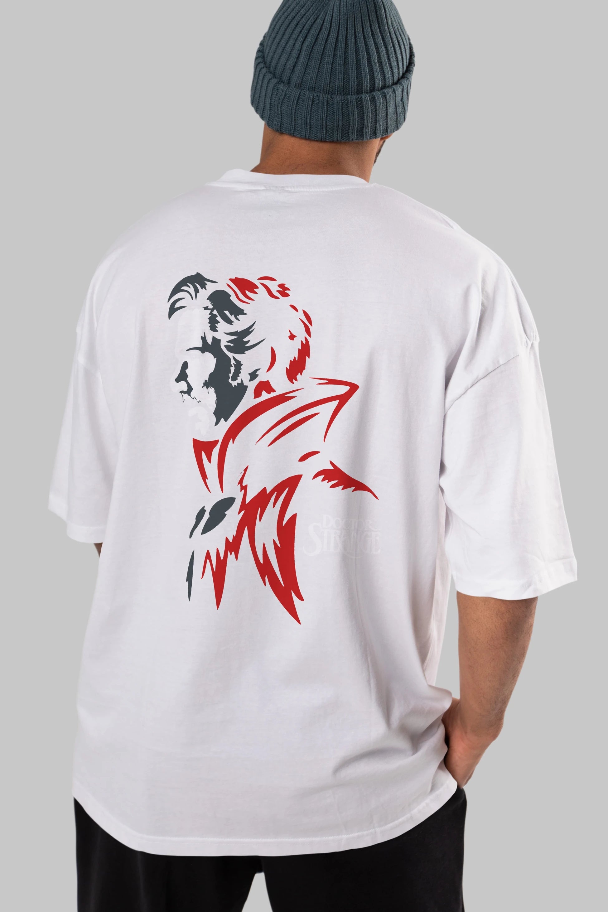 Doctor Strange (2) Arka Baskılı Oversize t-shirt Erkek Kadın Unisex %100 Pamuk Bisiklet Yaka tişort