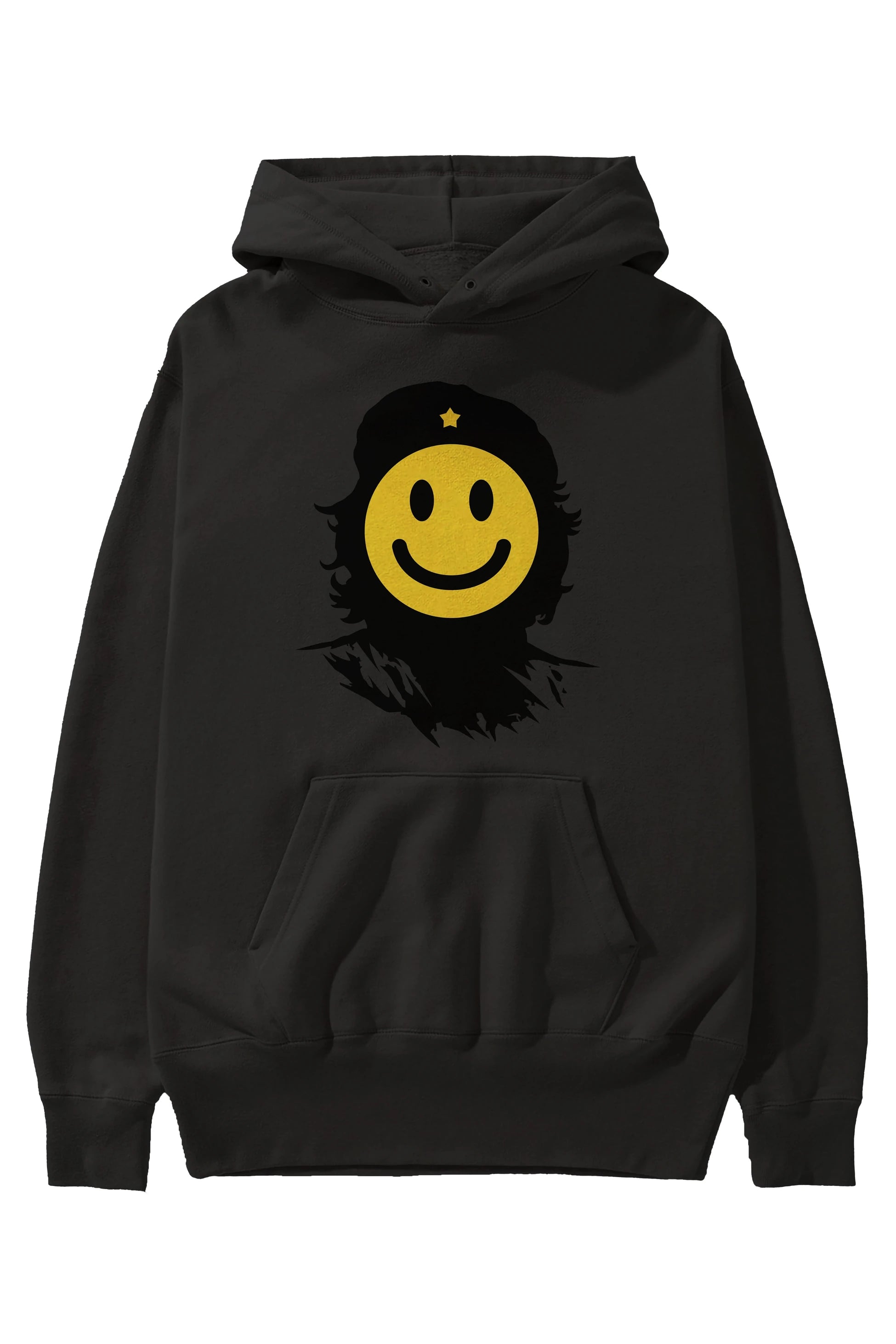 Che Smile Ön Baskılı Hoodie Oversize Kapüşonlu Sweatshirt Erkek Kadın Unisex