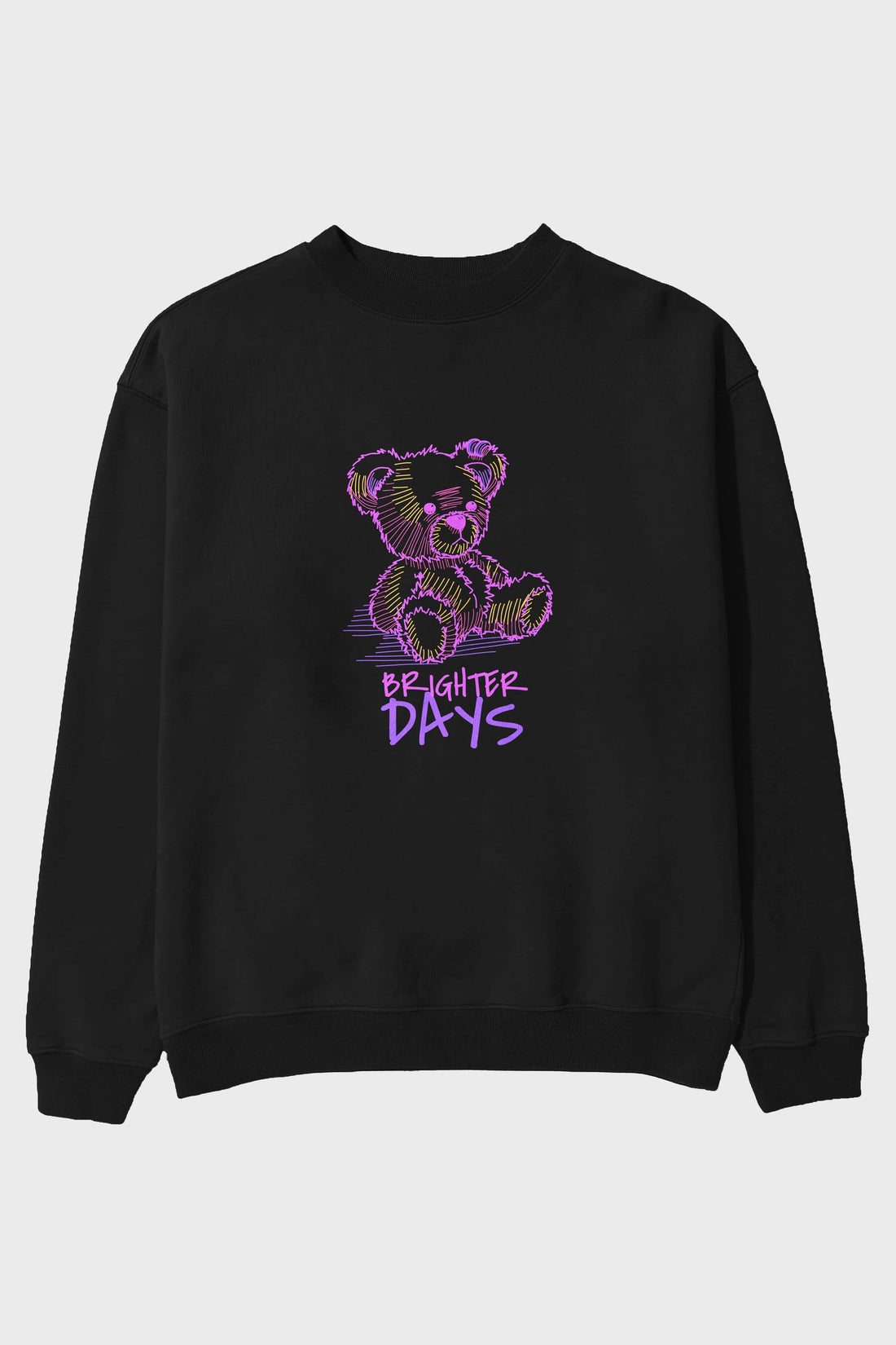 Brighter Days Ön Baskılı Oversize Sweatshirt Erkek Kadın Unisex