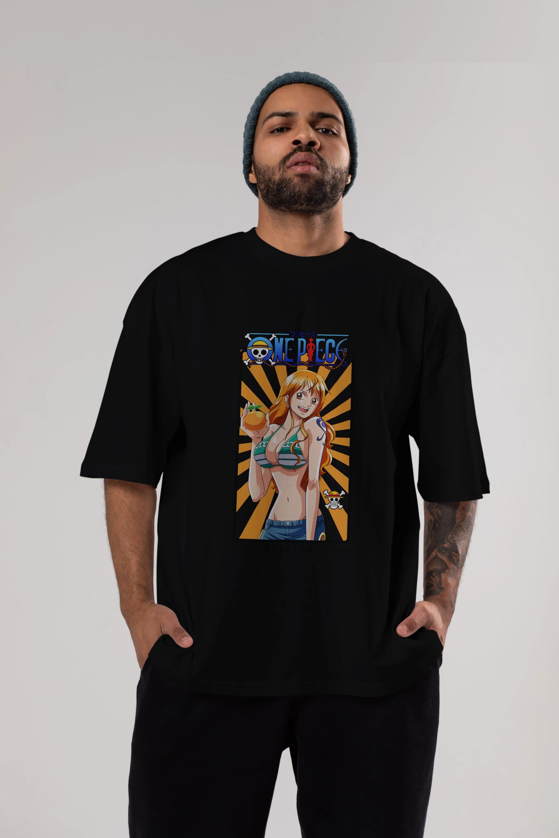 Nami Anime Ön Baskılı Oversize t-shirt Erkek Kadın Unisex