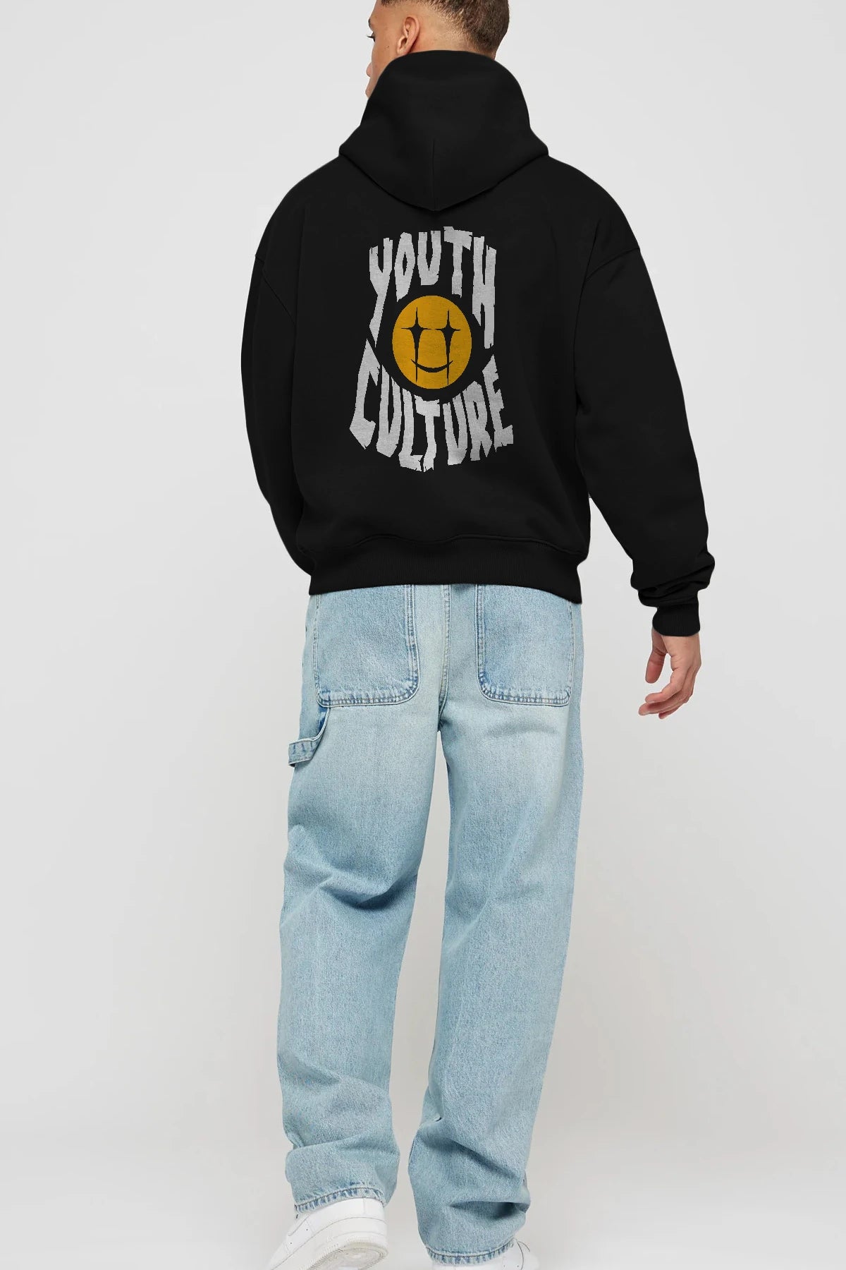 Youth Culture Arka Baskılı Hoodie Oversize Kapüşonlu Sweatshirt Erkek Kadın Unisex