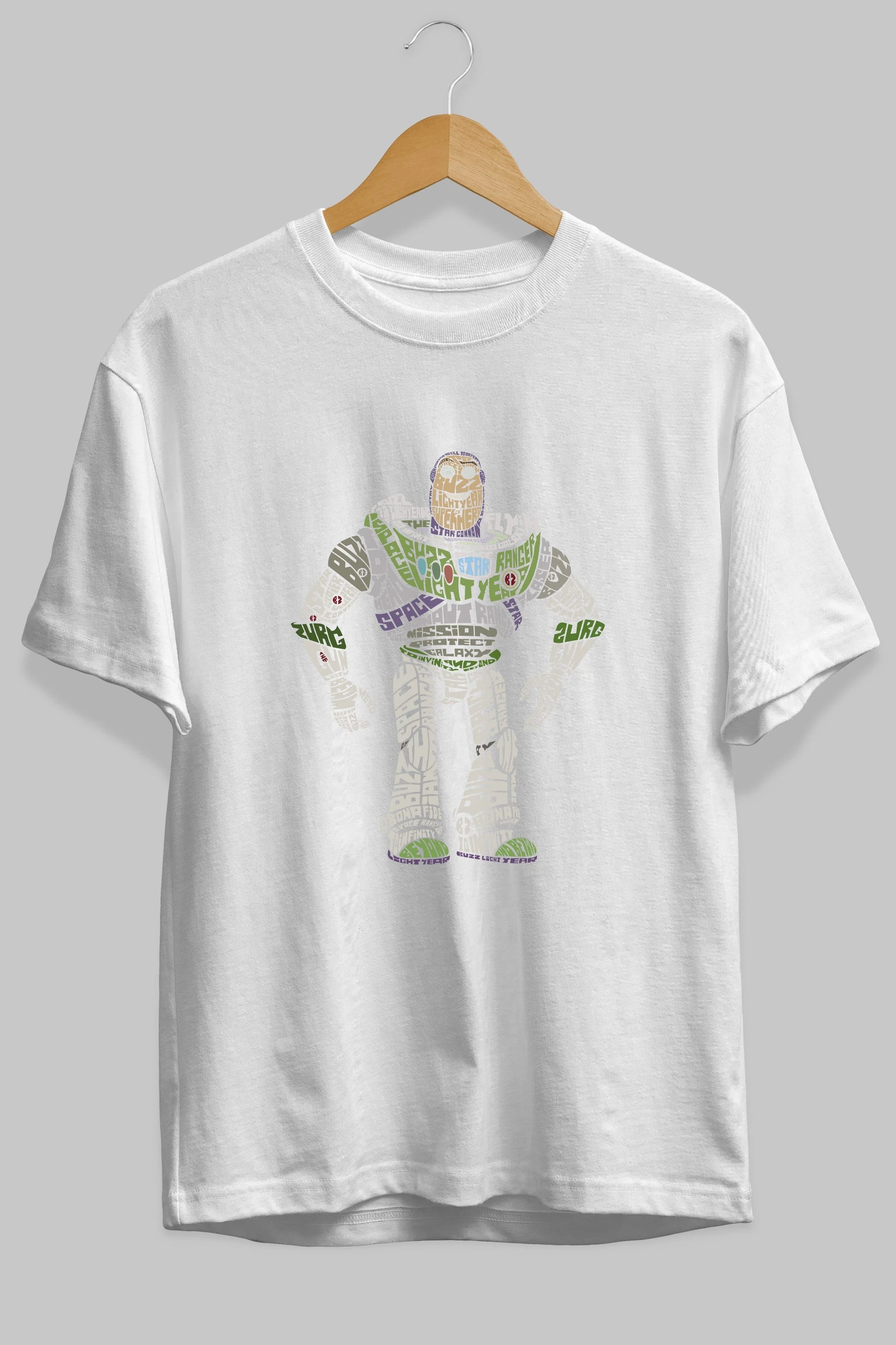 Buzz Ön Baskılı Oversize t-shirt %100 pamuk Erkek Kadın Unisex