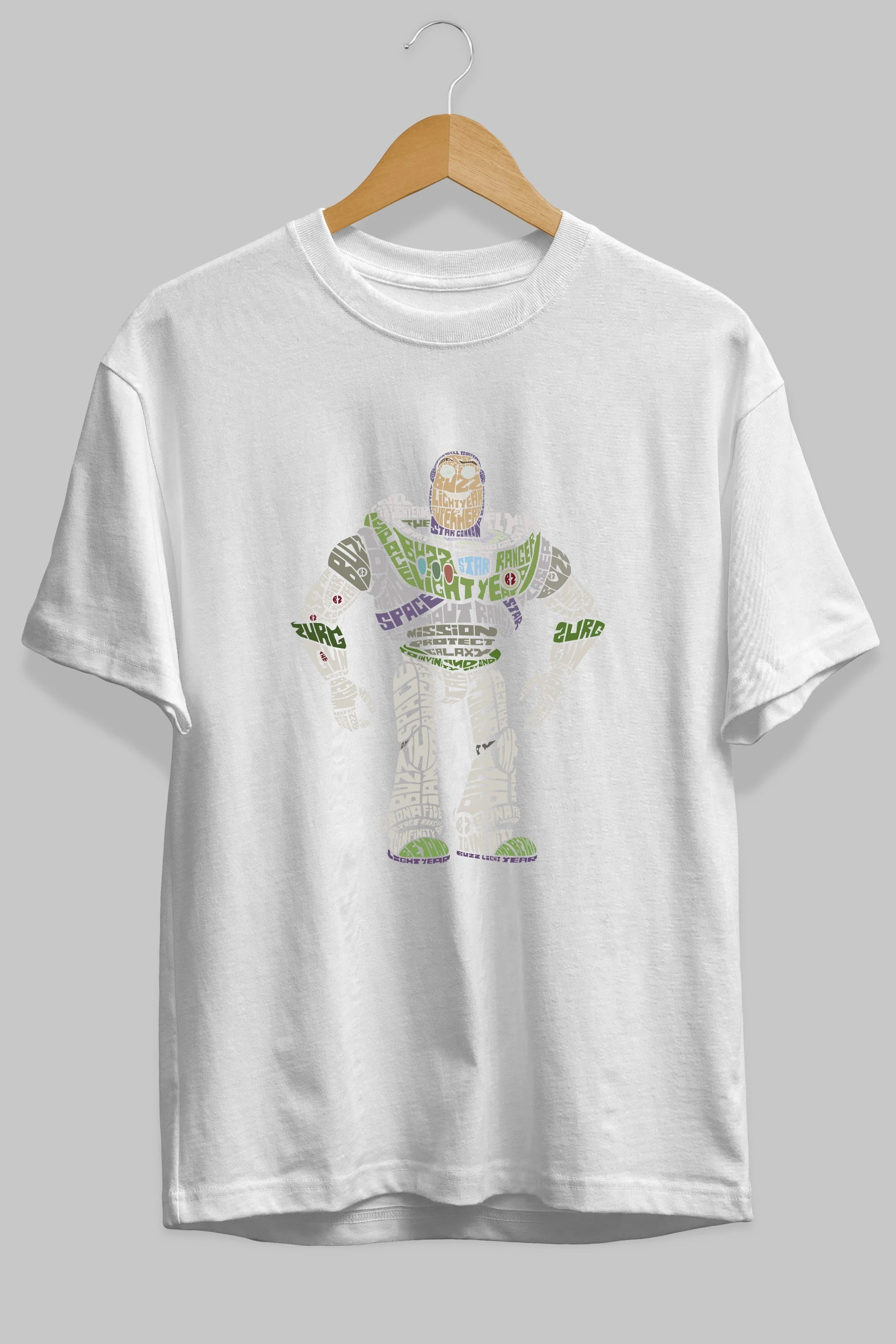 Buzz Ön Baskılı Oversize t-shirt %100 pamuk Erkek Kadın Unisex