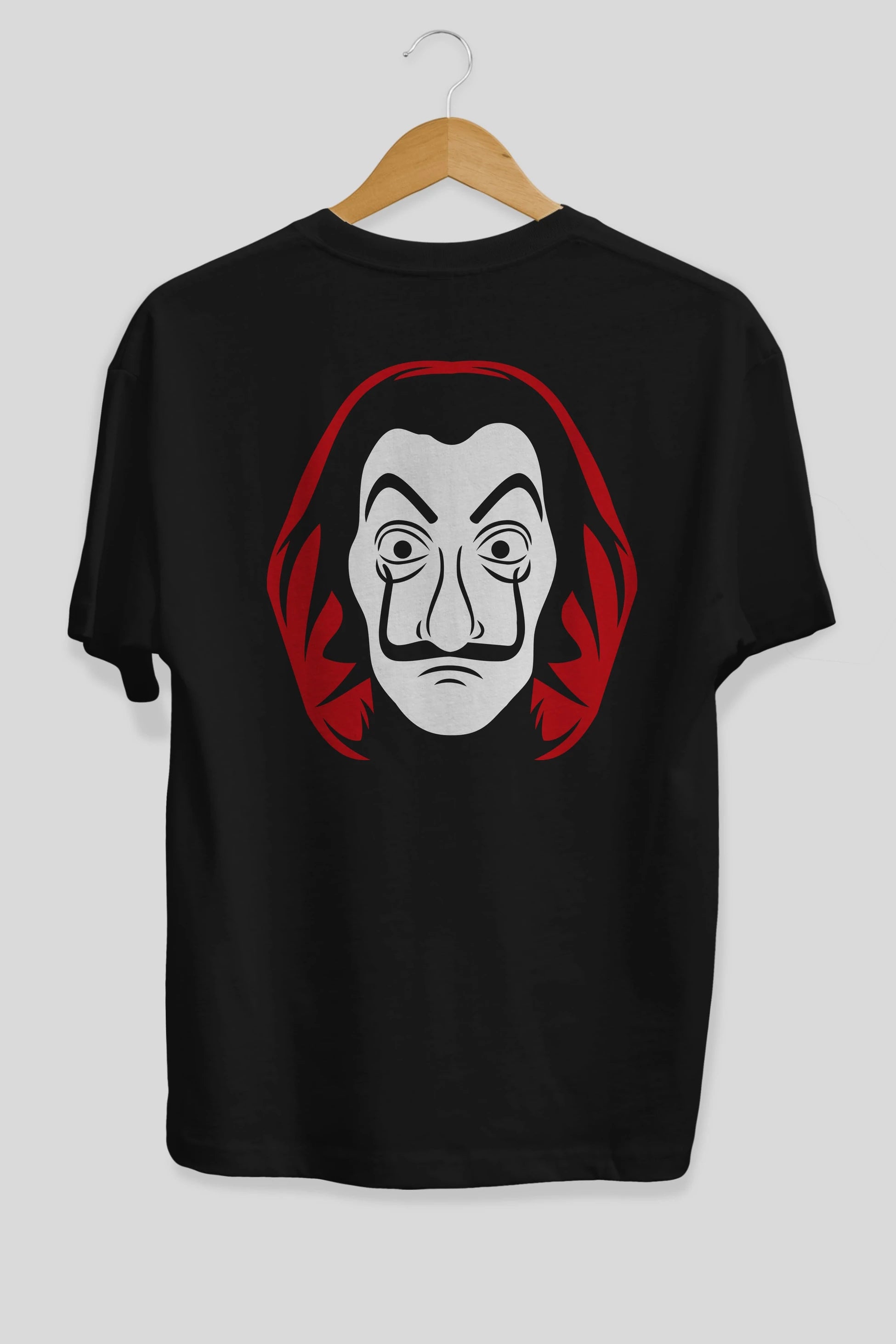 La Casa De Papel (8) Arka Baskılı Oversize t-shirt Erkek Kadın Unisex %100 Pamuk Bisiklet Yaka tişort
