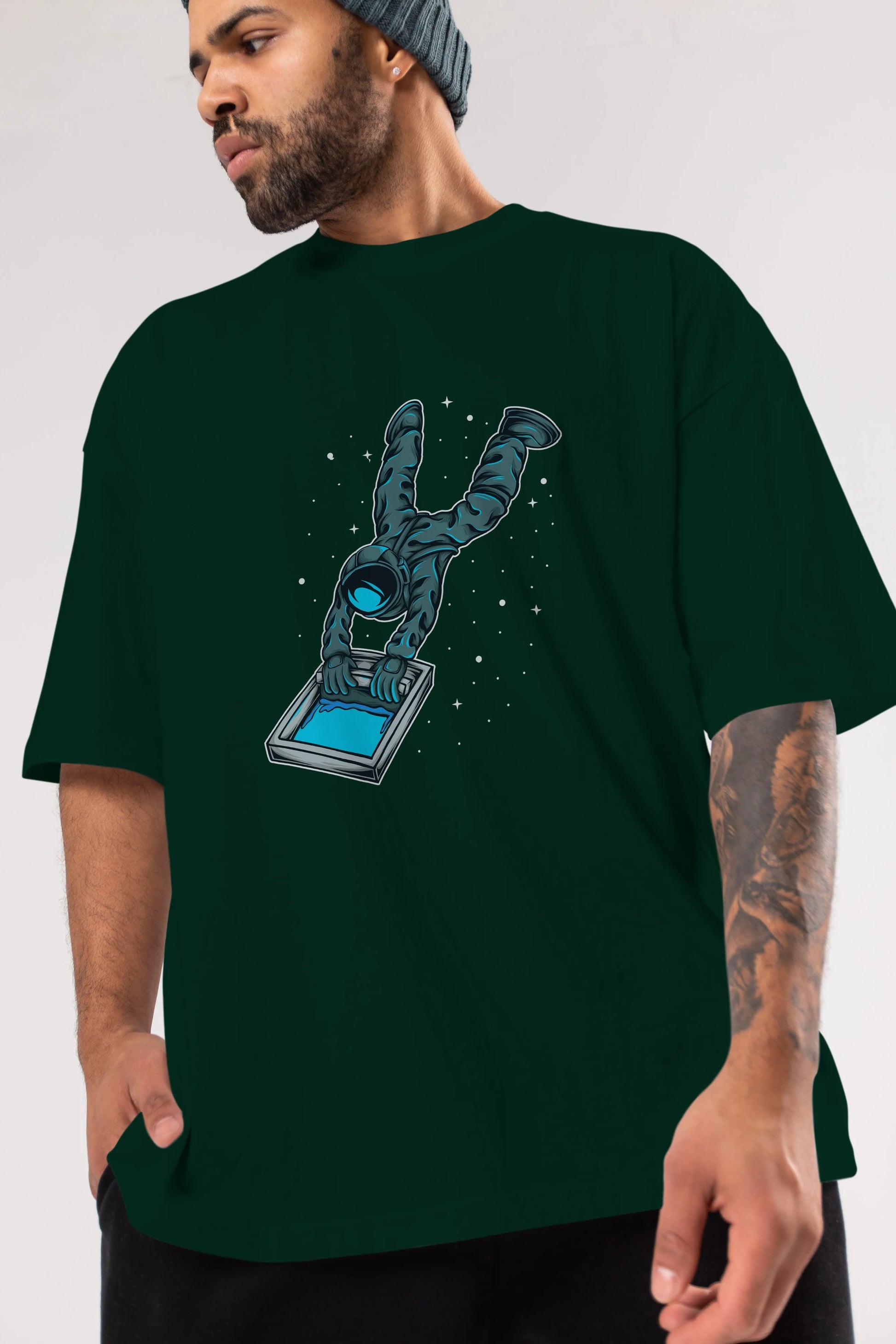 Astroscreen Ön Baskılı Oversize t-shirt Erkek Kadın Unisex