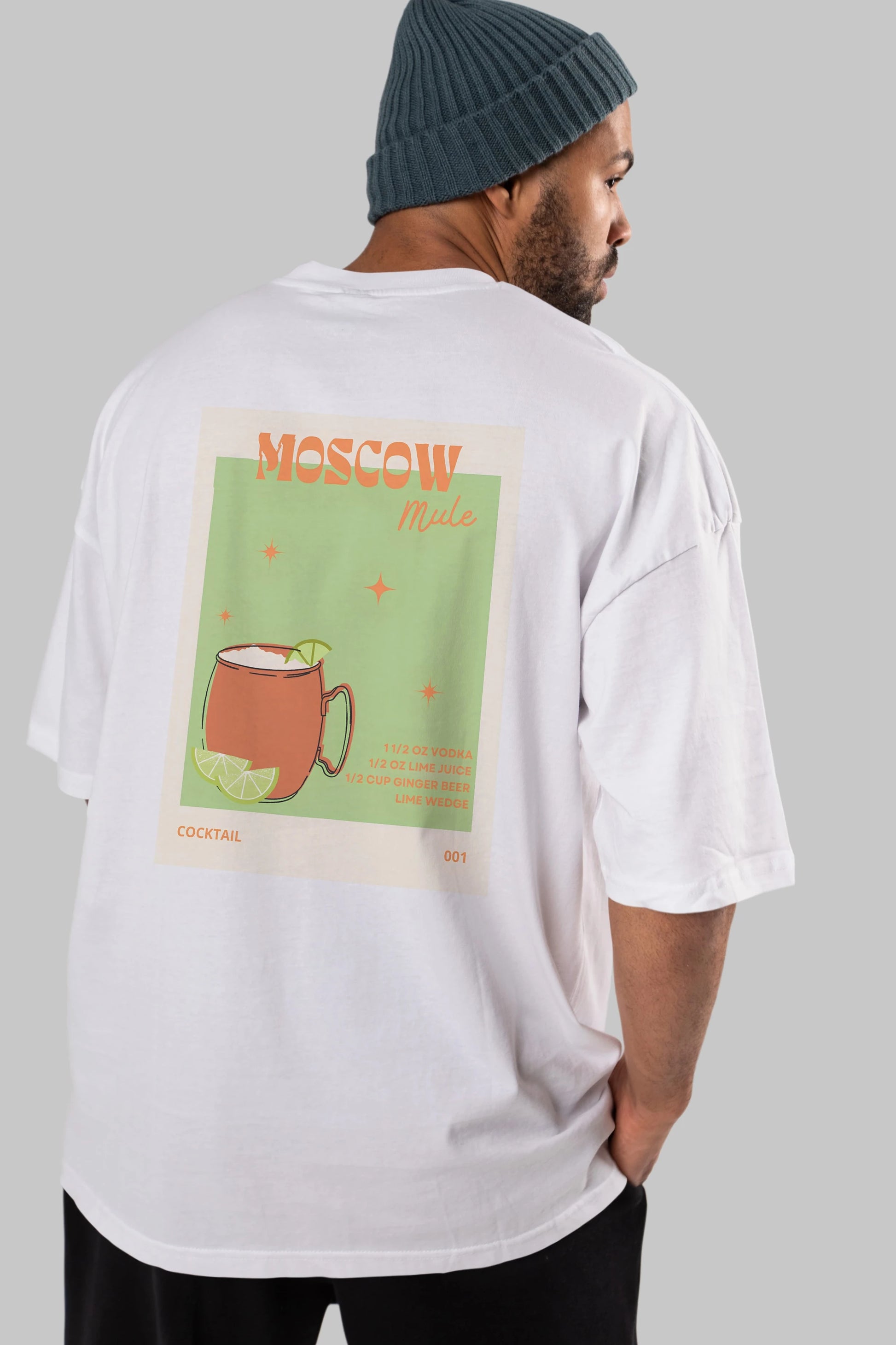 Moscow Mule 2 Arka Baskılı Oversize t-shirt Erkek Kadın Unisex %100 Pamuk Bisiklet Yaka tişort