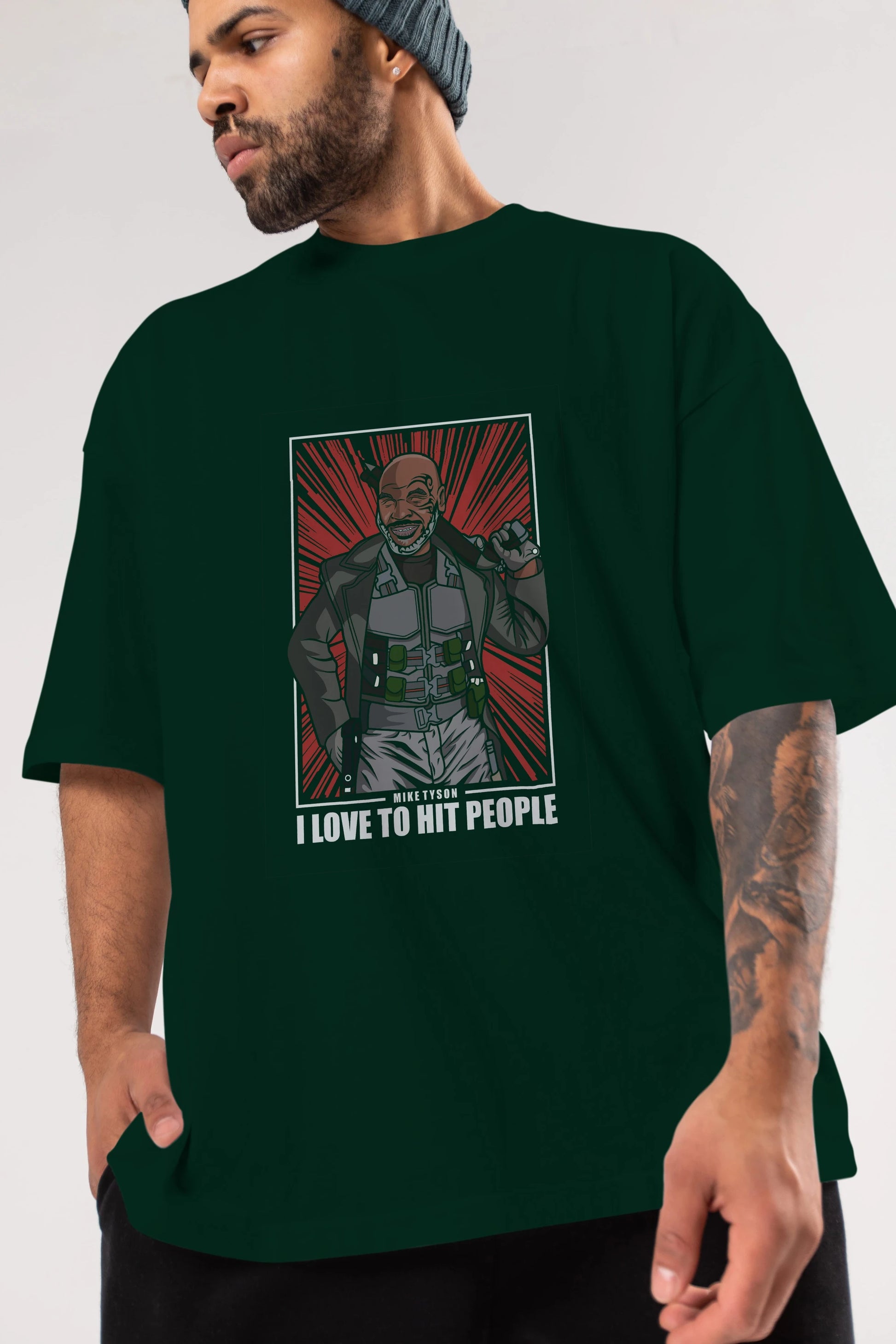 Blade Tyson Ön Baskılı Oversize t-shirt Erkek Kadın Unisex %100 Pamuk tişort