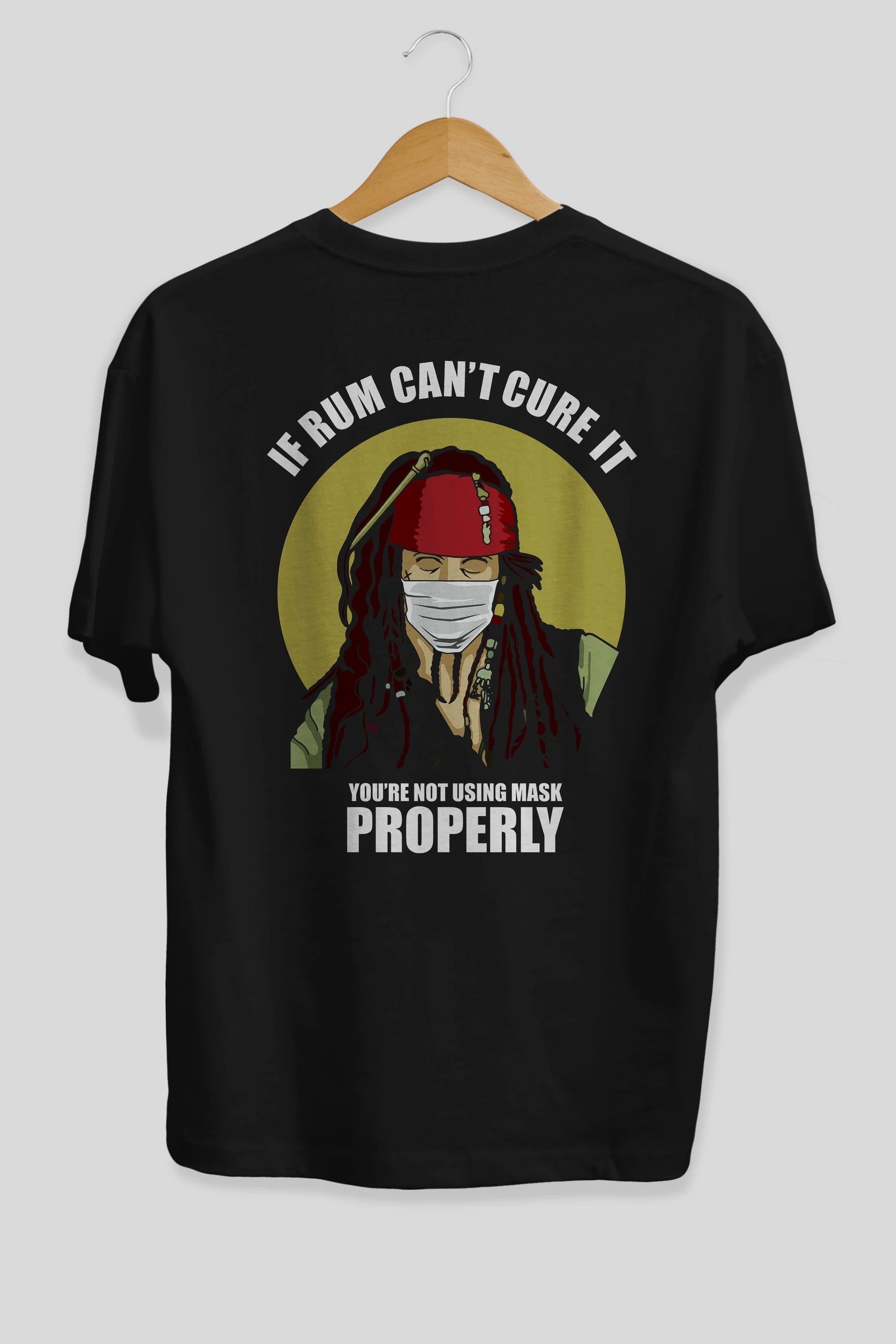 Pirates Maker Arka Baskılı Oversize t-shirt Erkek Kadın Unisex %100 Pamuk tişort