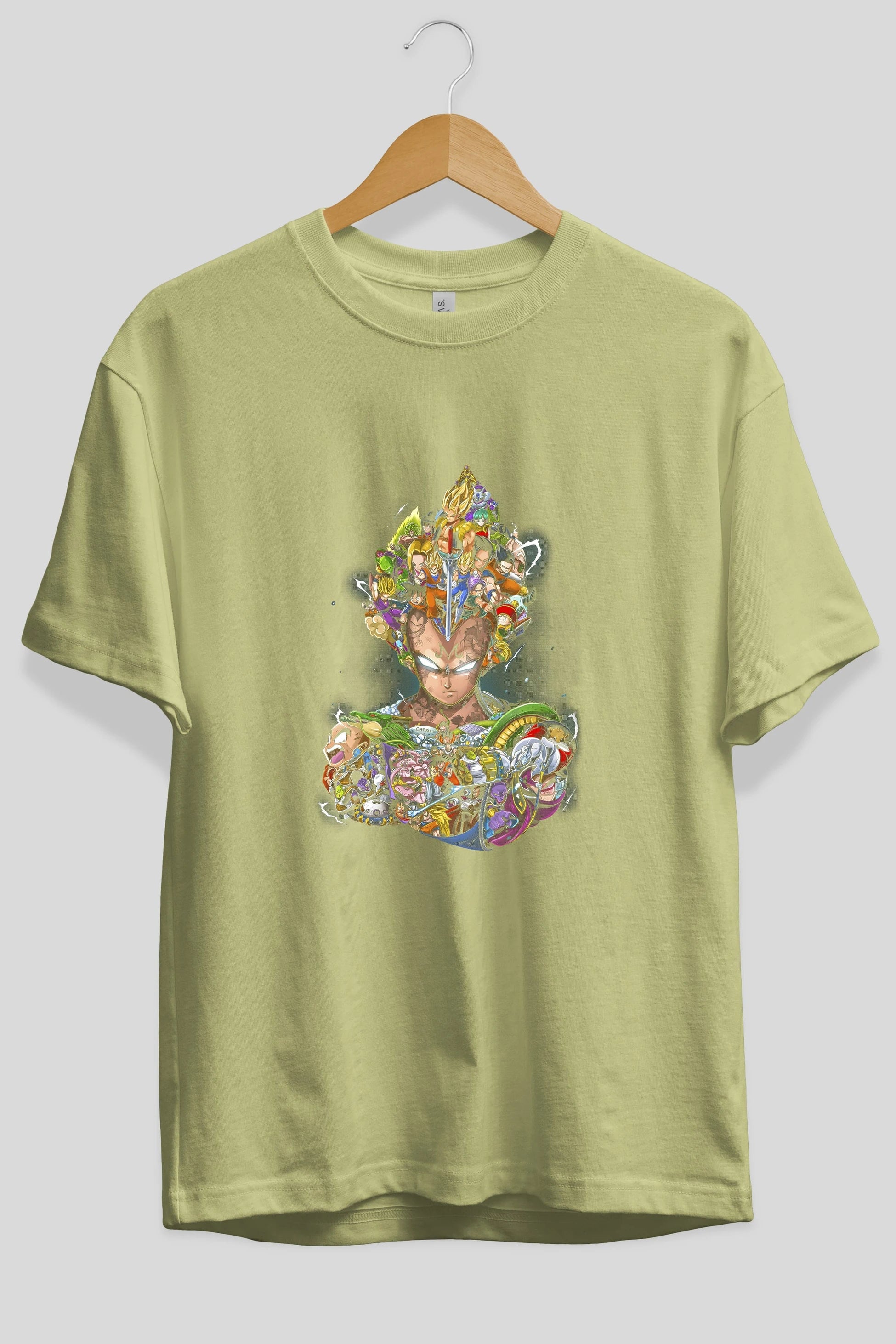 DRAGON BALL ART (3) Anime Ön Baskılı Oversize t-shirt %100 pamuk Erkek Kadın Unisex