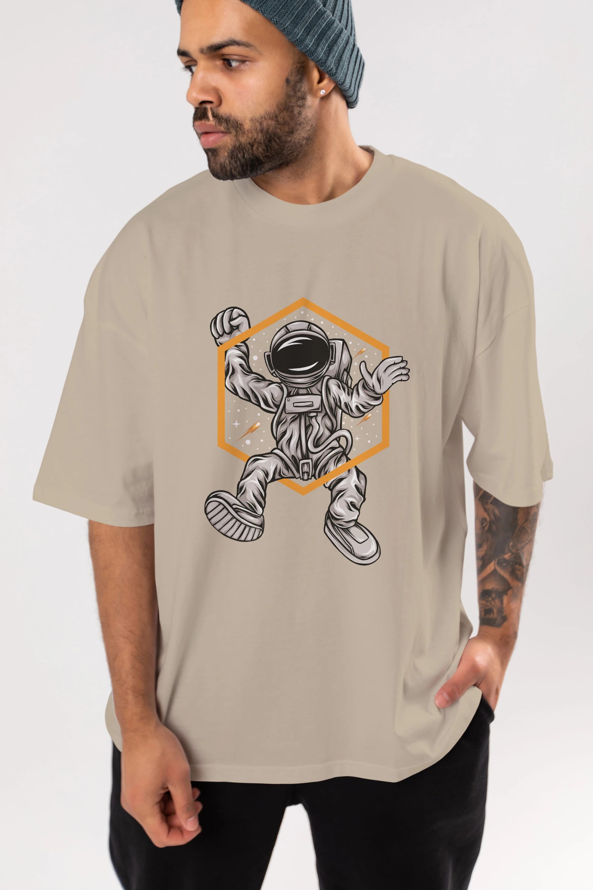 Astrofun Ön Baskılı Oversize t-shirt Erkek Kadın Unisex