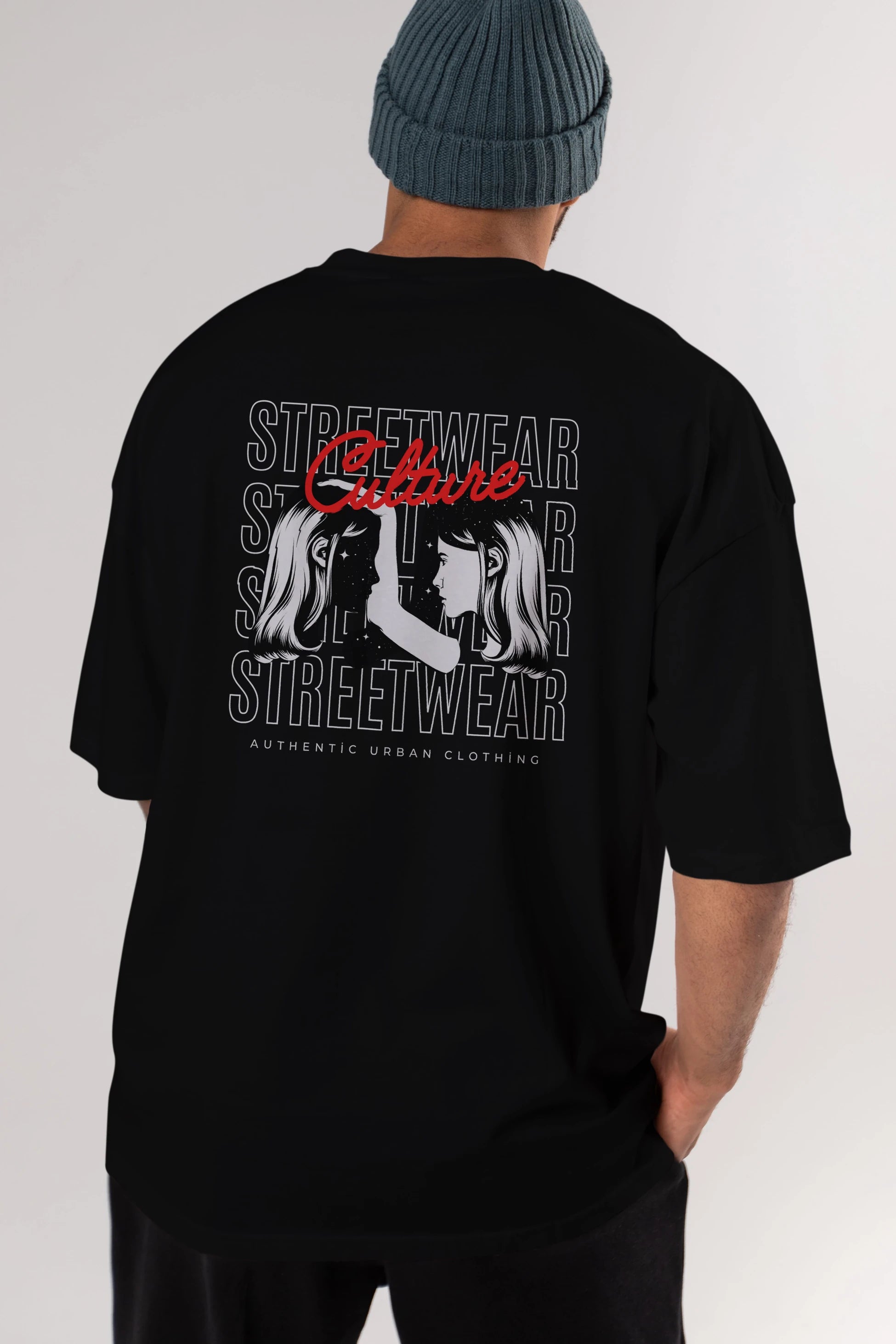 Culture Streetwear Yazılı Arka Baskılı Oversize t-shirt Erkek Kadın Unisex