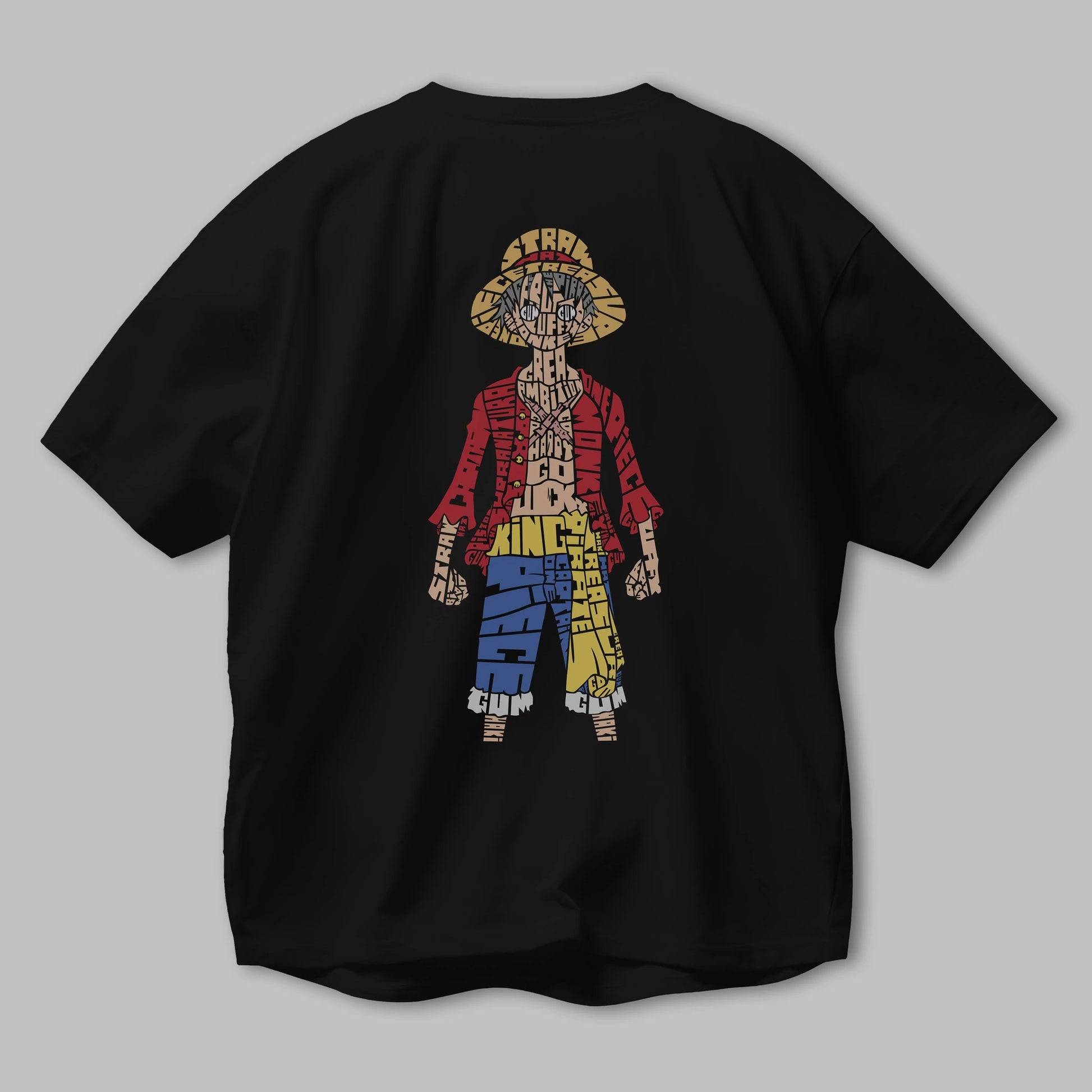 One Piece Arka Baskılı Oversize t-shirt %100 pamuk Erkek Kadın Unisex