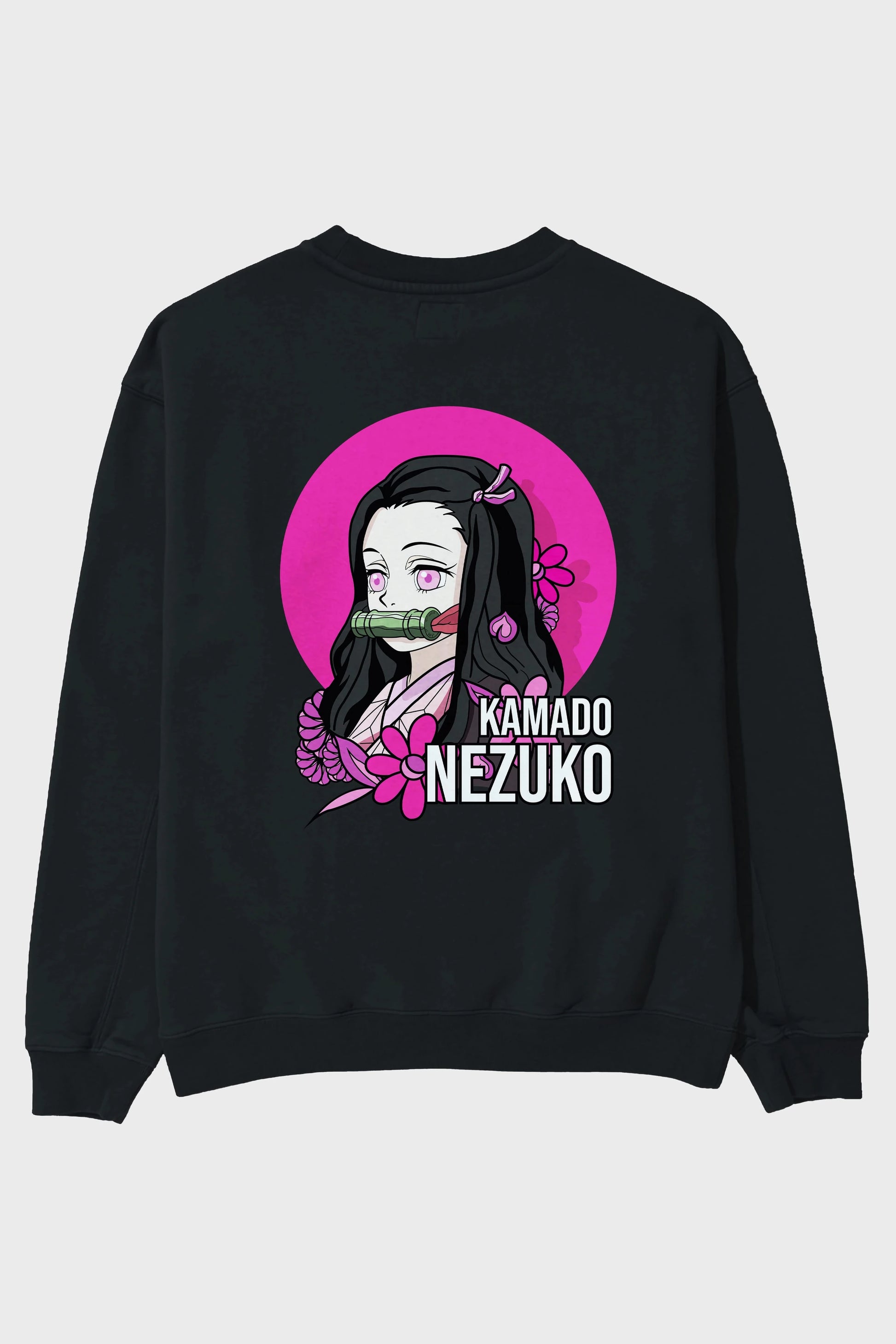 Nezuko Kamado 2 Anime Arka Baskılı Oversize Sweatshirt Erkek Kadın Unisex