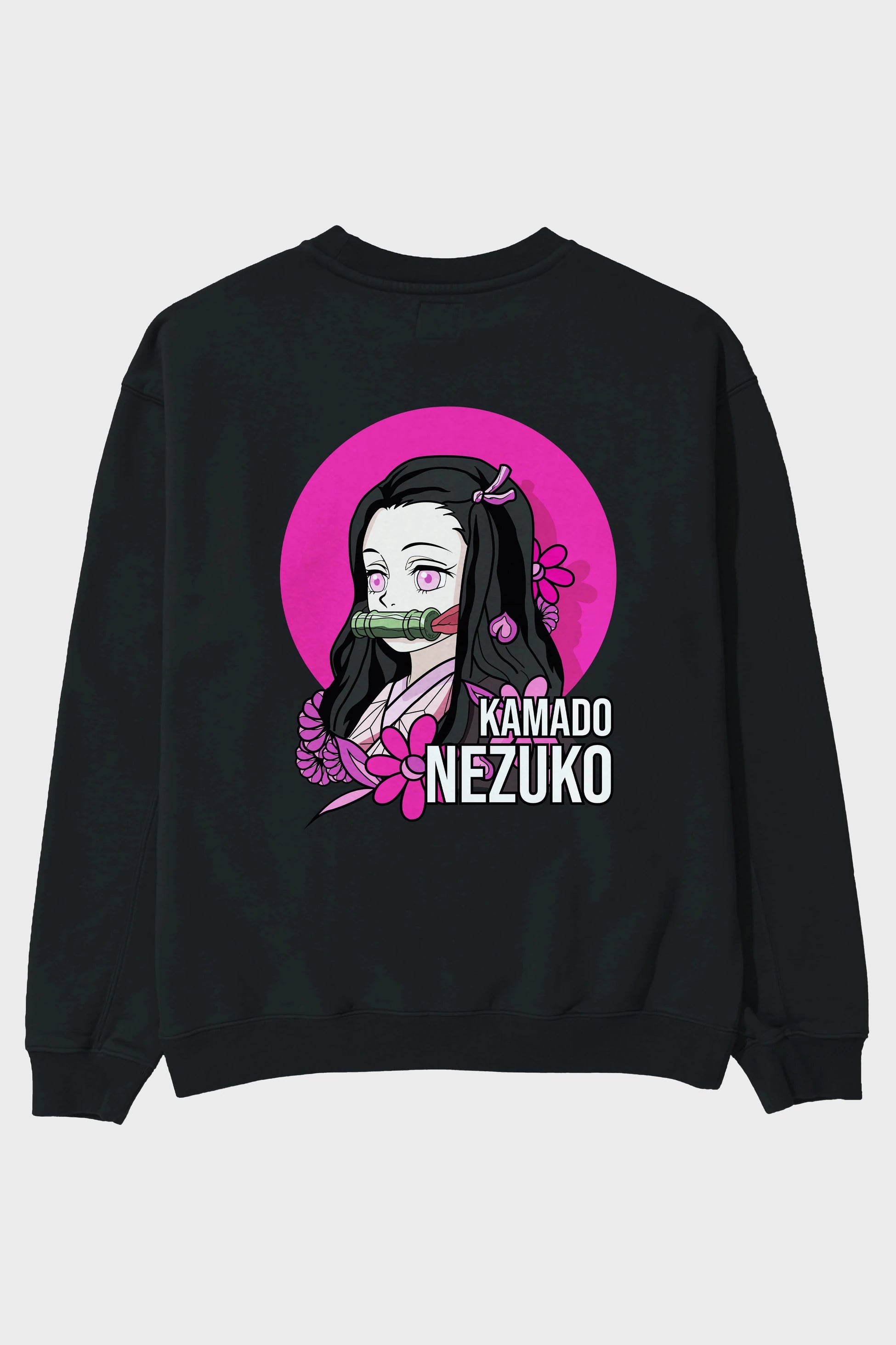 Nezuko Kamado 2 Anime Arka Baskılı Oversize Sweatshirt Erkek Kadın Unisex