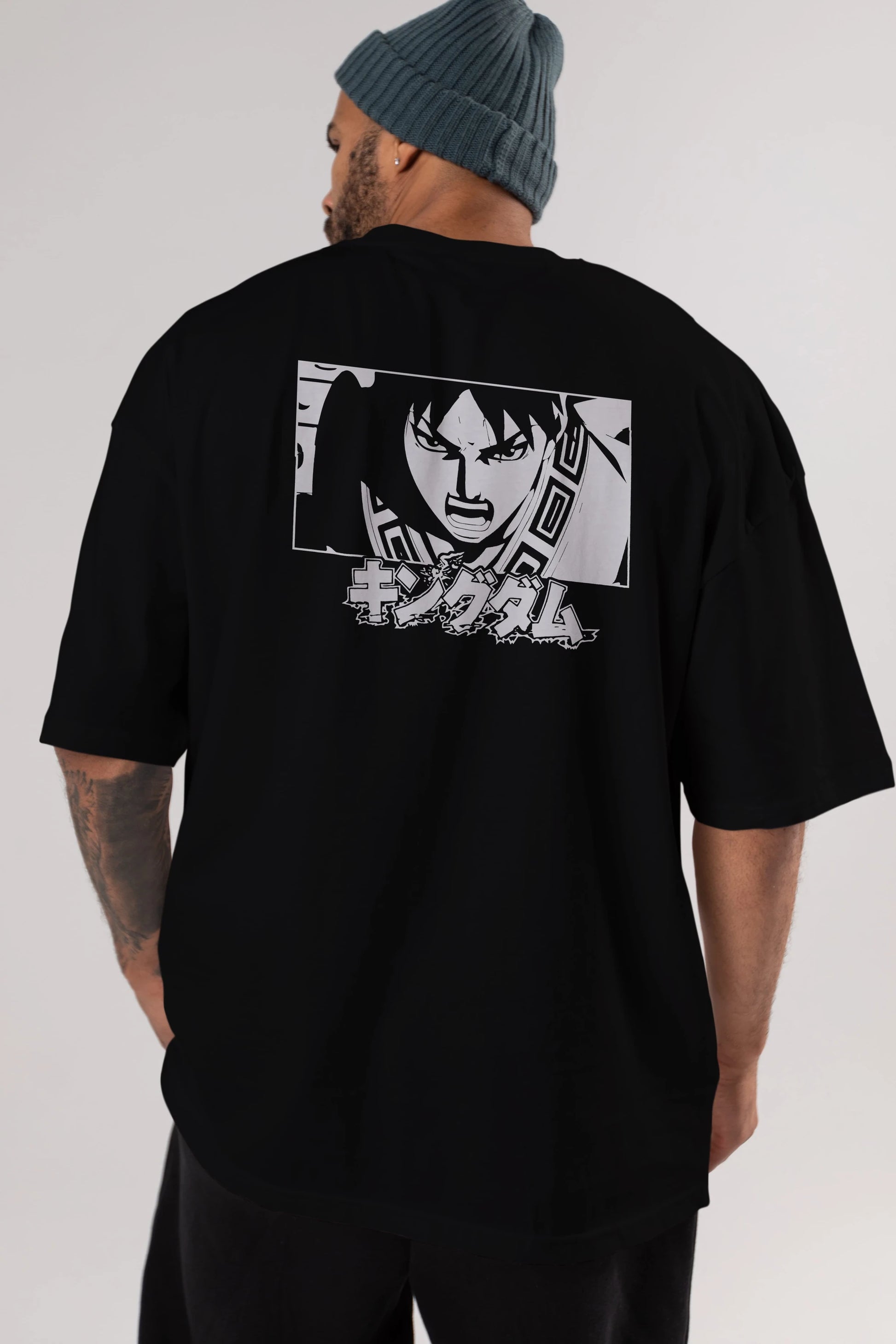 Xin 1 Anime Arka Baskılı Oversize t-shirt Erkek Kadın Unisex
