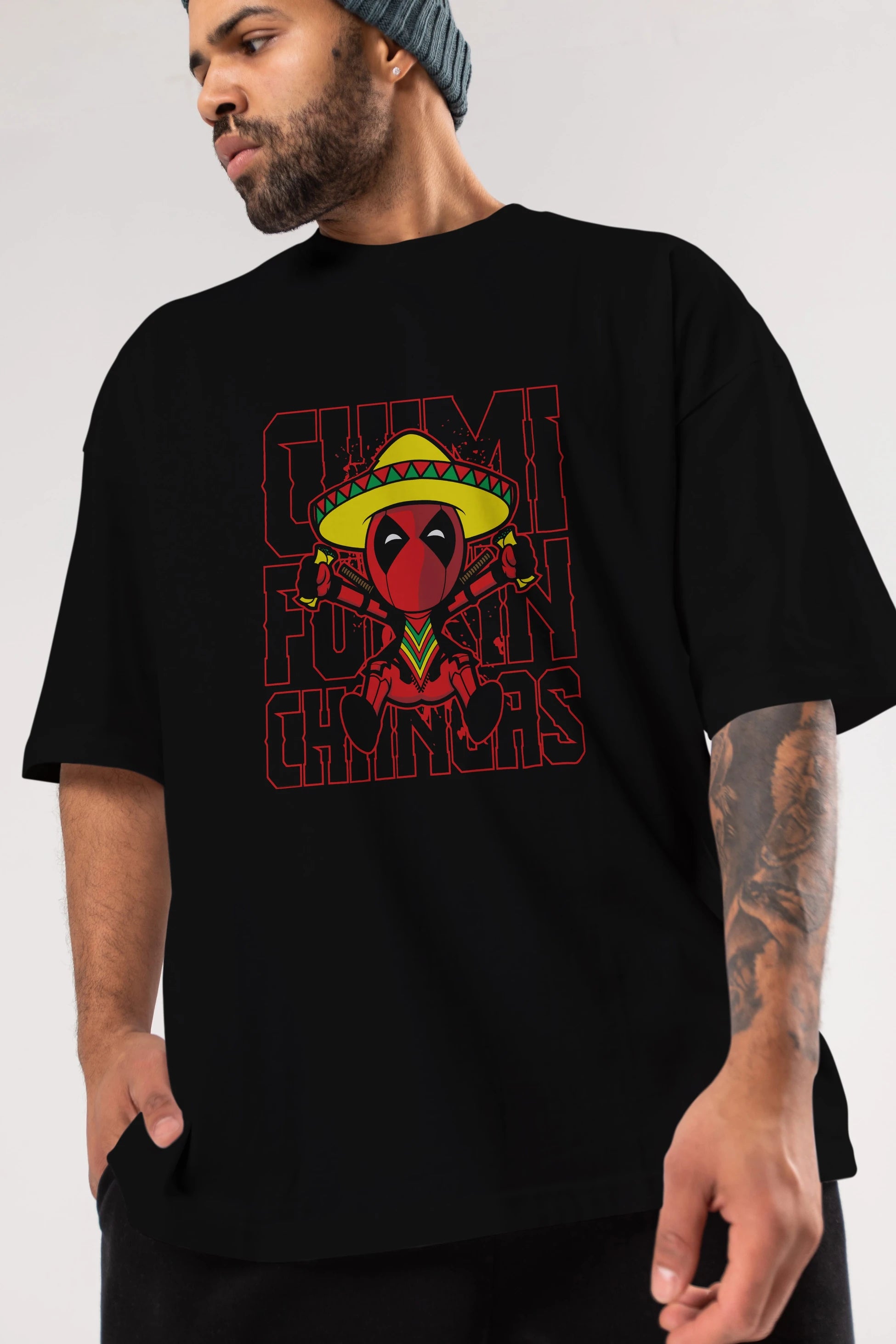 Deadpool (14) Ön Baskılı Oversize t-shirt Erkek Kadın Unisex %100 Pamuk Bisiklet Yaka tişort