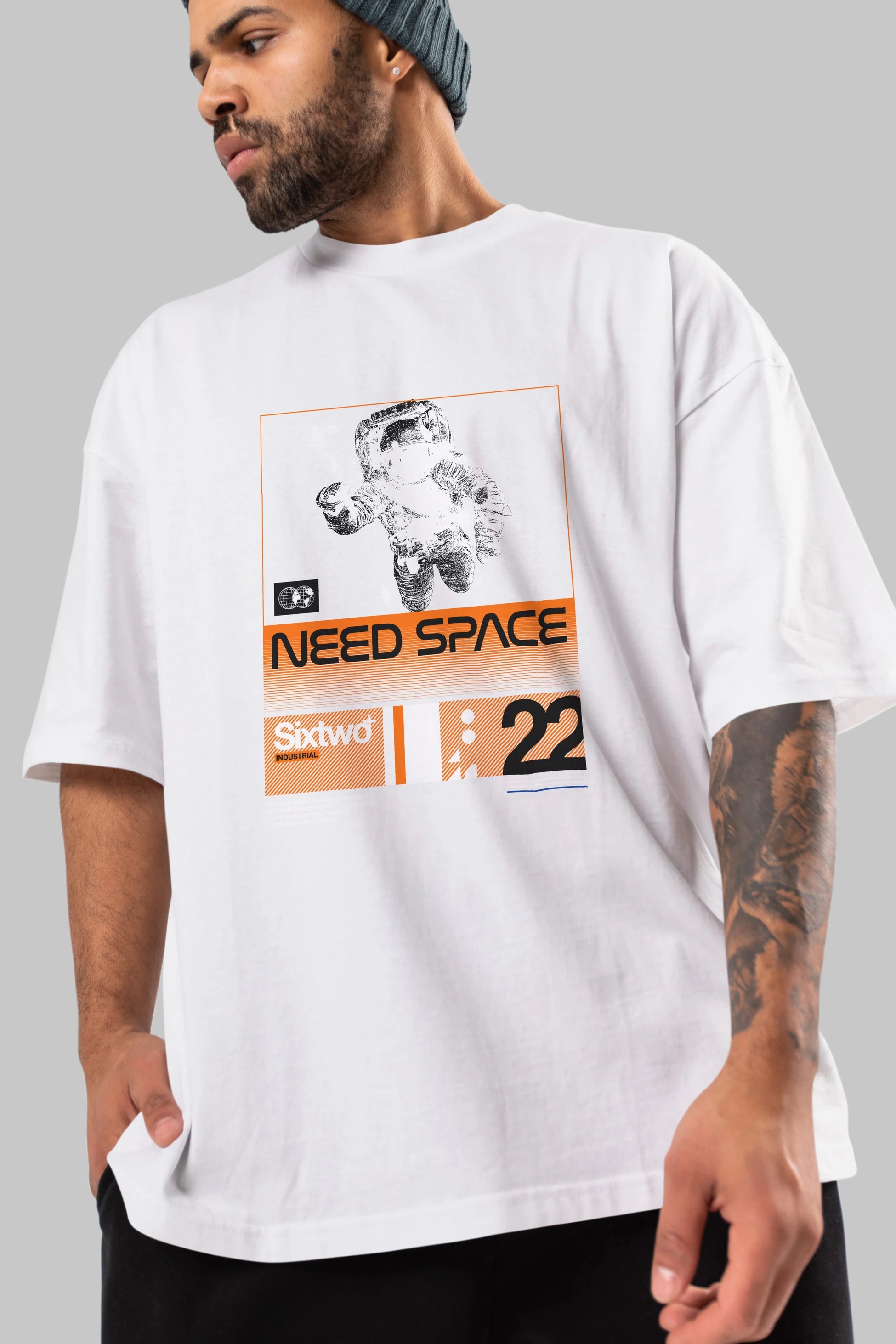 Need Space Ön Baskılı Oversize t-shirt Erkek Kadın Unisex