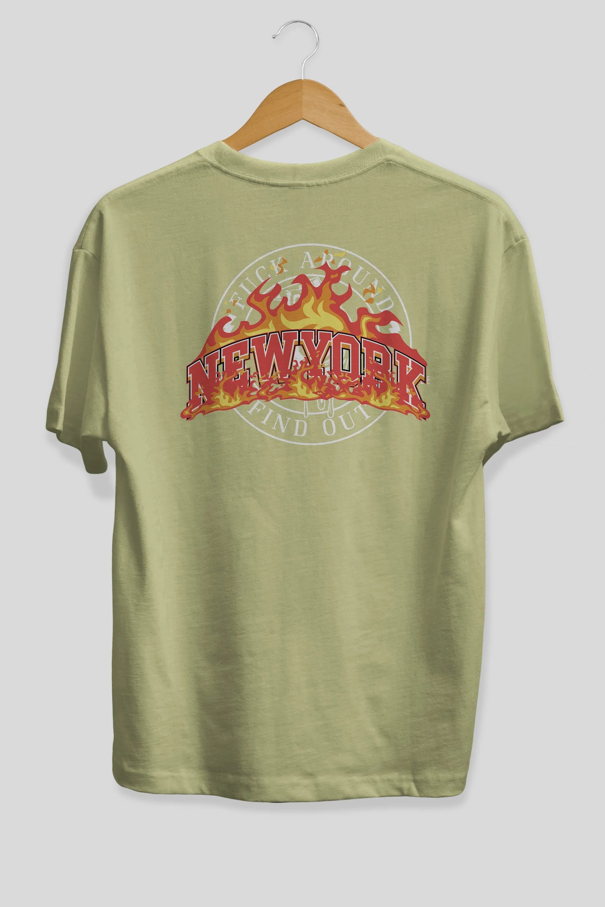 Newyork Style Arka Baskılı Oversize t-shirt Erkek Kadın Unisex