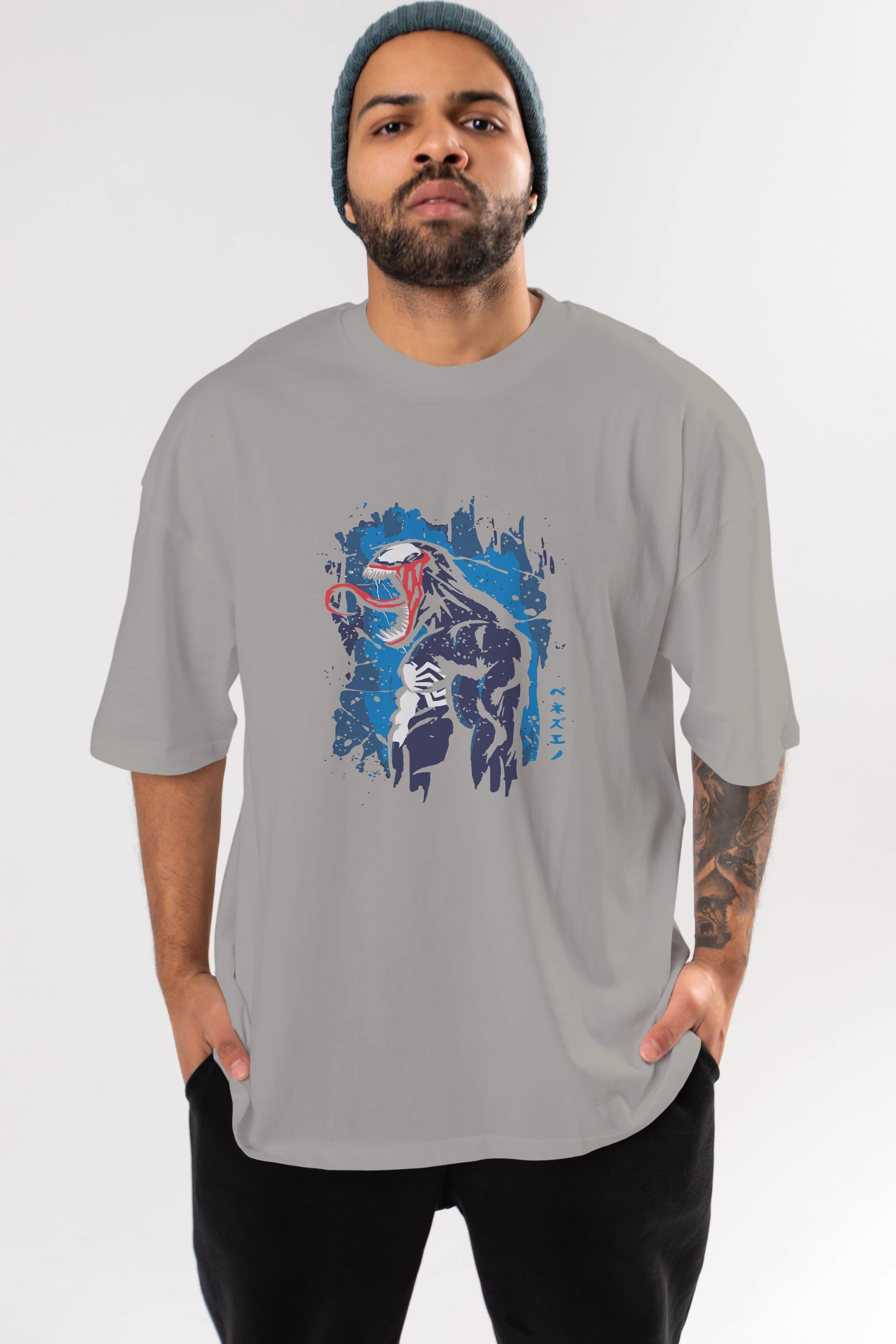 Venom (24) Ön Baskılı Oversize t-shirt Erkek Kadın Unisex %100 Pamuk Bisiklet Yaka tişort