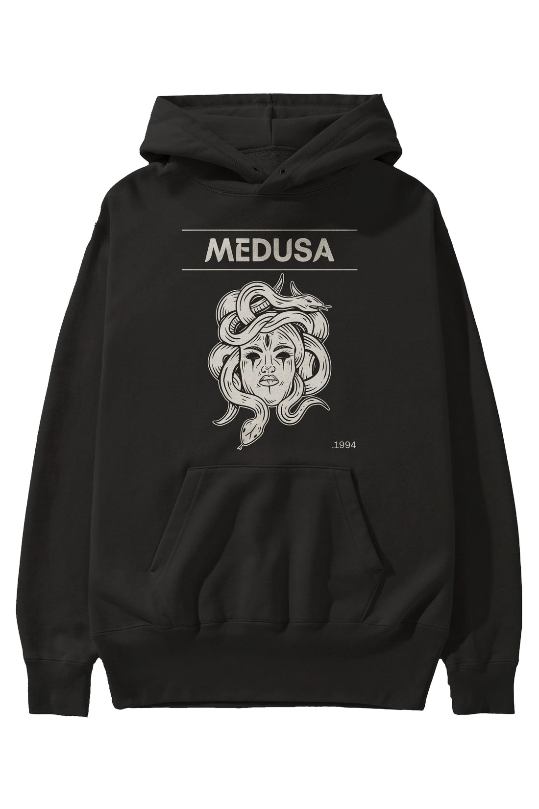Medusa Ön Baskılı Oversize Hoodie Kapüşonlu Sweatshirt Erkek Kadın Unisex