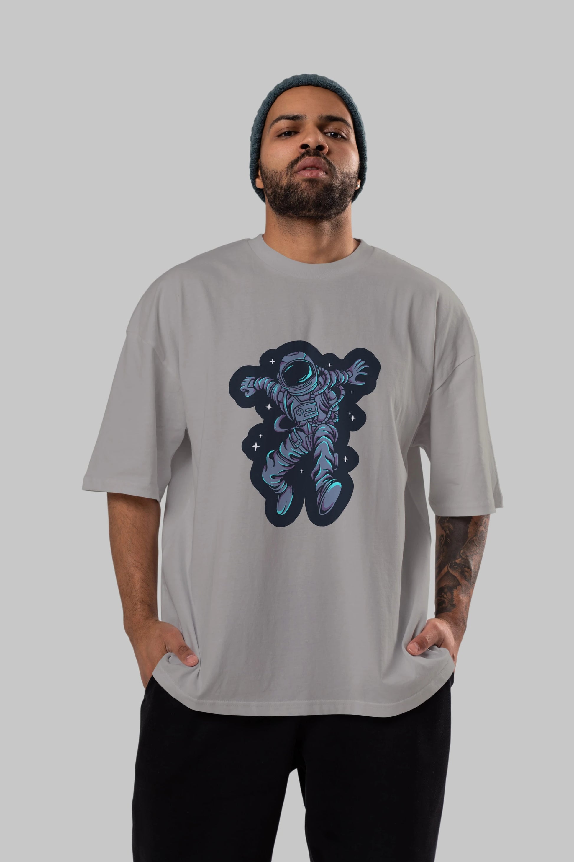 Astrostars sticker Ön Baskılı Oversize t-shirt Erkek Kadın Unisex